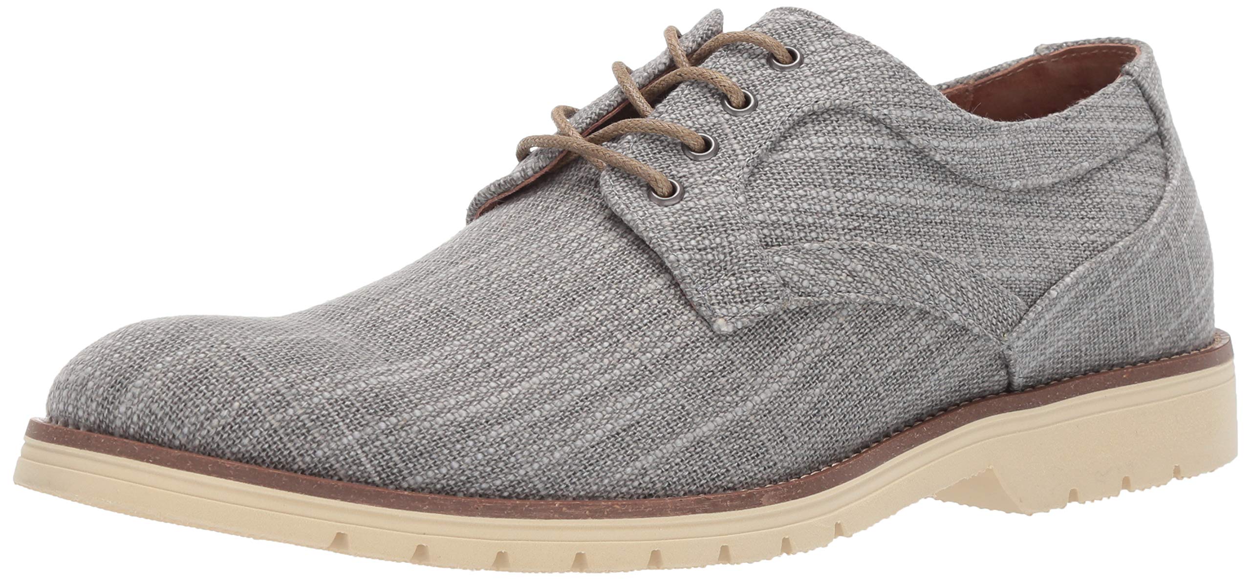 STACY ADAMS Mens Eli Textured Canvas Lace-Up Oxford, Gray  display picture 2