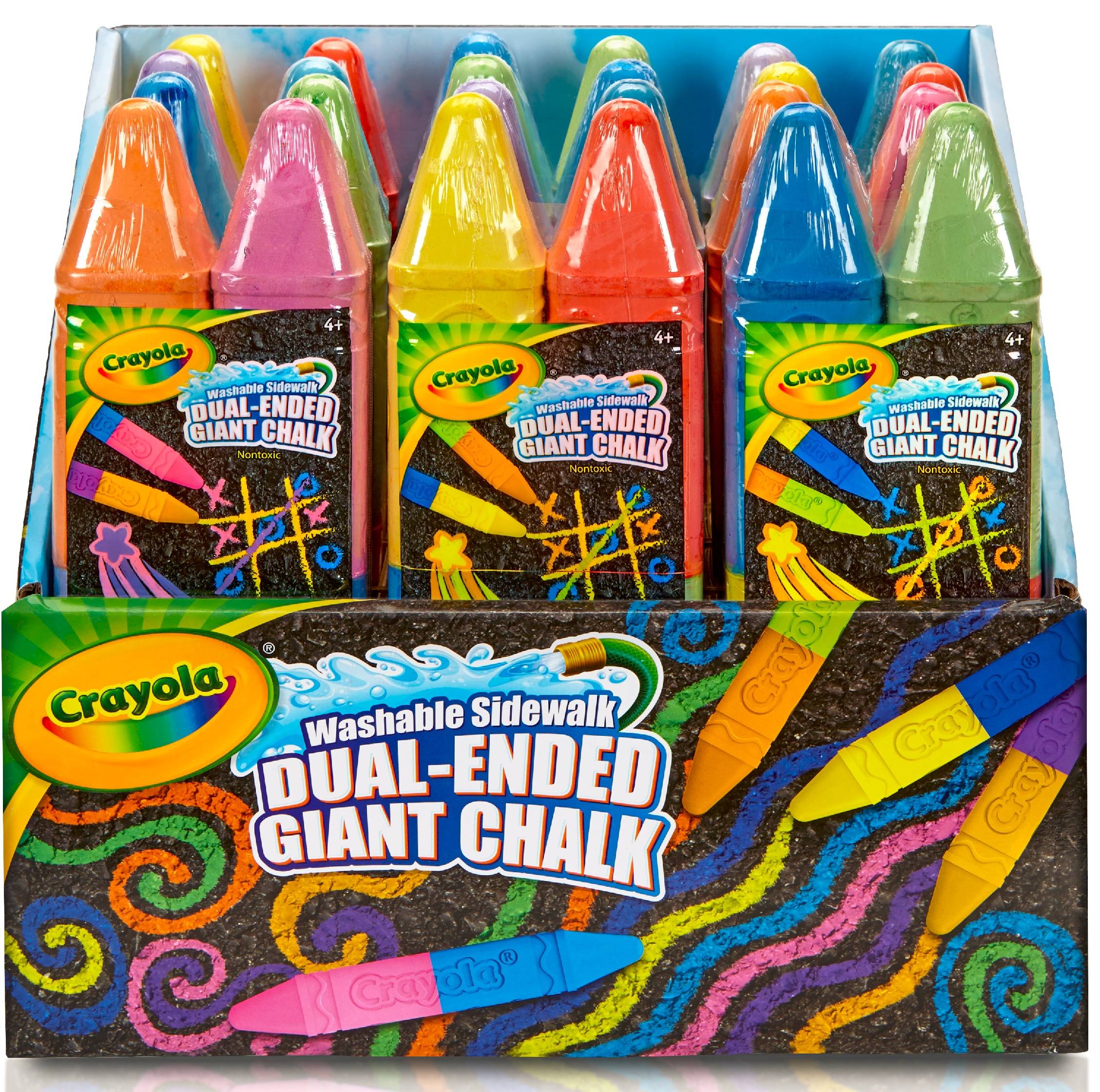 Download Crayola 12 Count 2 Color Dual Ended Giant Washable Sidewalk Chalk | eBay