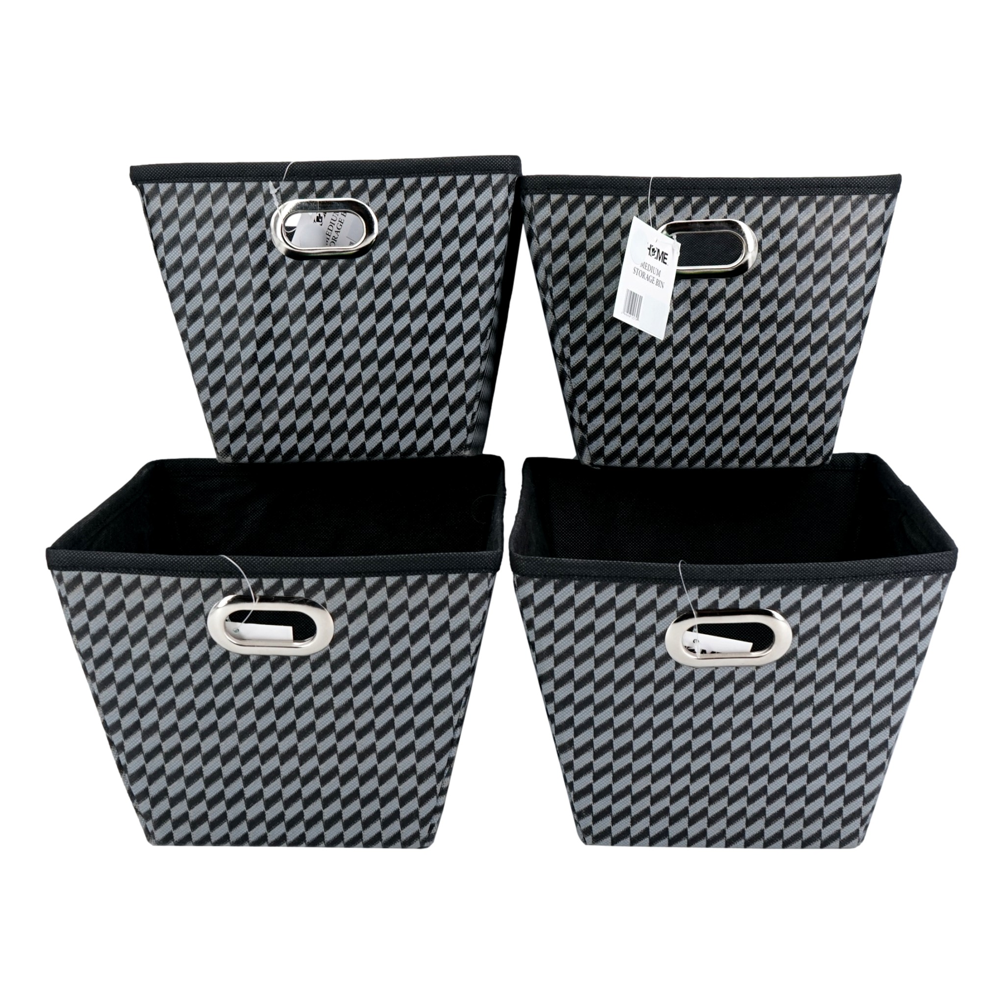 Set of 9 Woven Storage Baskets Organizer Bins with Handles for