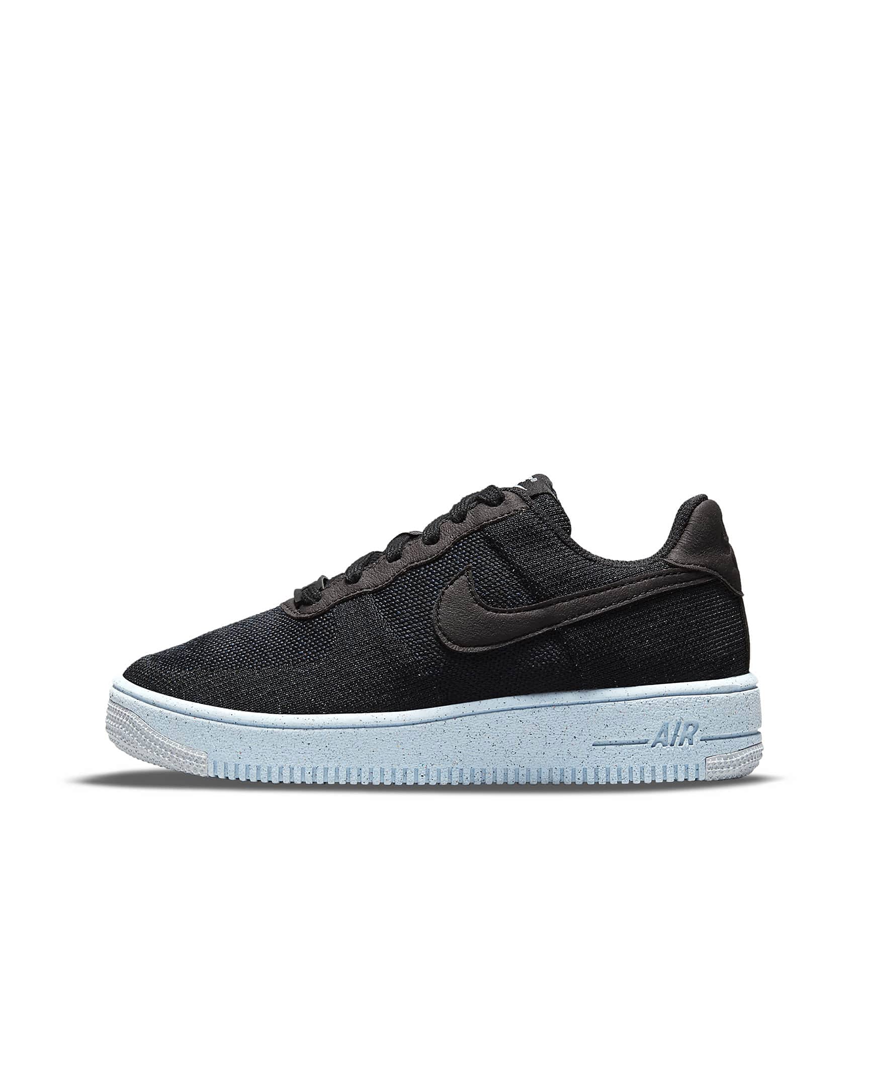Nike Kid's Shoes Air Force 1 Crater Flyknit (GS) Size 6 Black