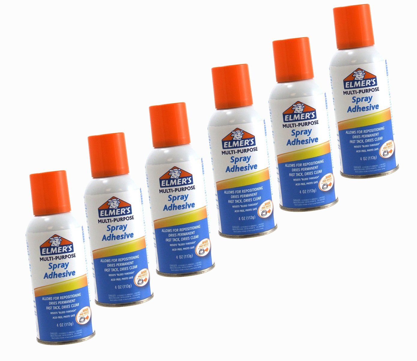 Elmer's E452 6 Piece Acid Free Multipurpose Adhesive Spray Set, 4 oz