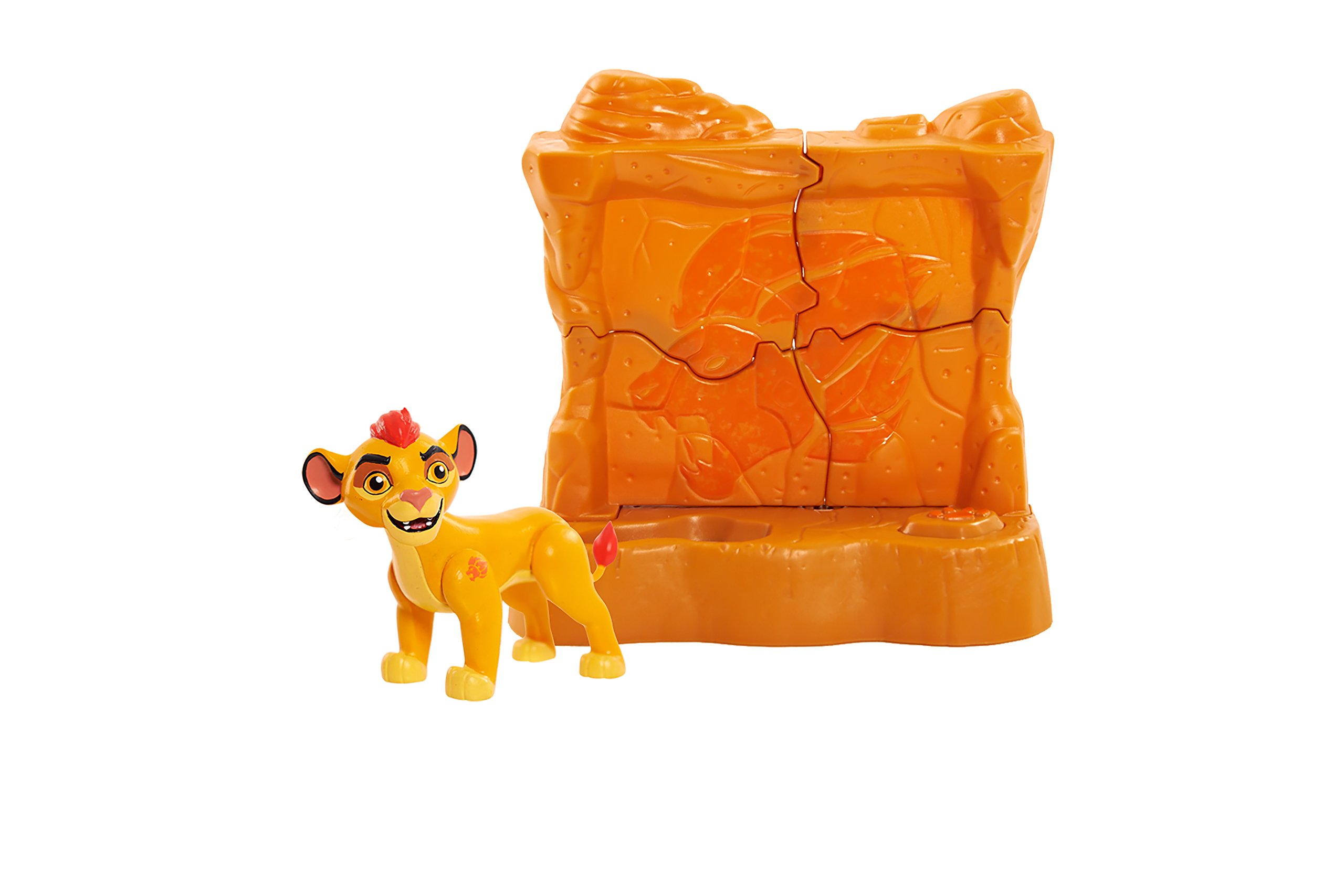 disney lion guard kion with rock wall figure & accessory set