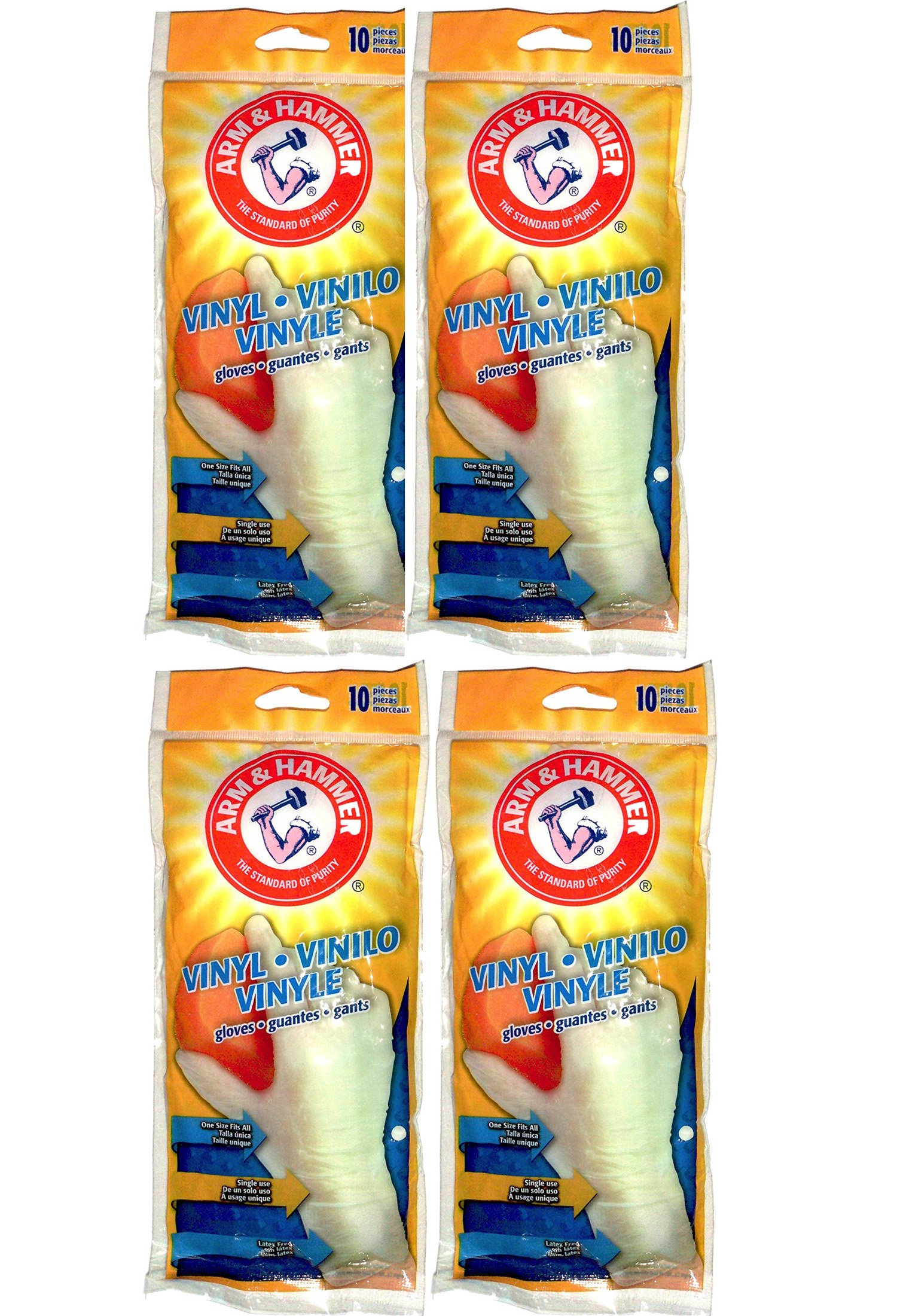 Arm & Hammer One Size Fits All Vinyl Gloves (40) 773392512566 eBay