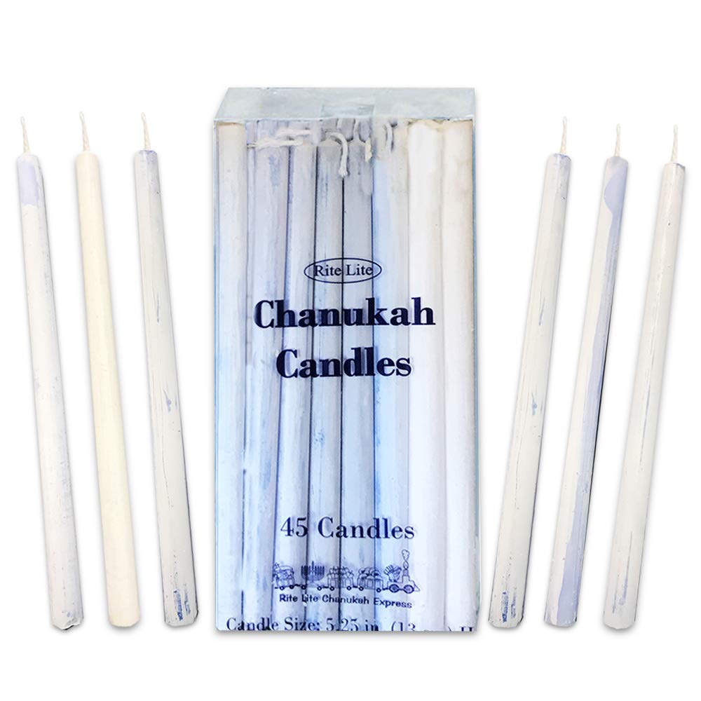 RITE LITE JUDAICA Chanukah Candles for Menorah Set 45 Deluxe Frosted