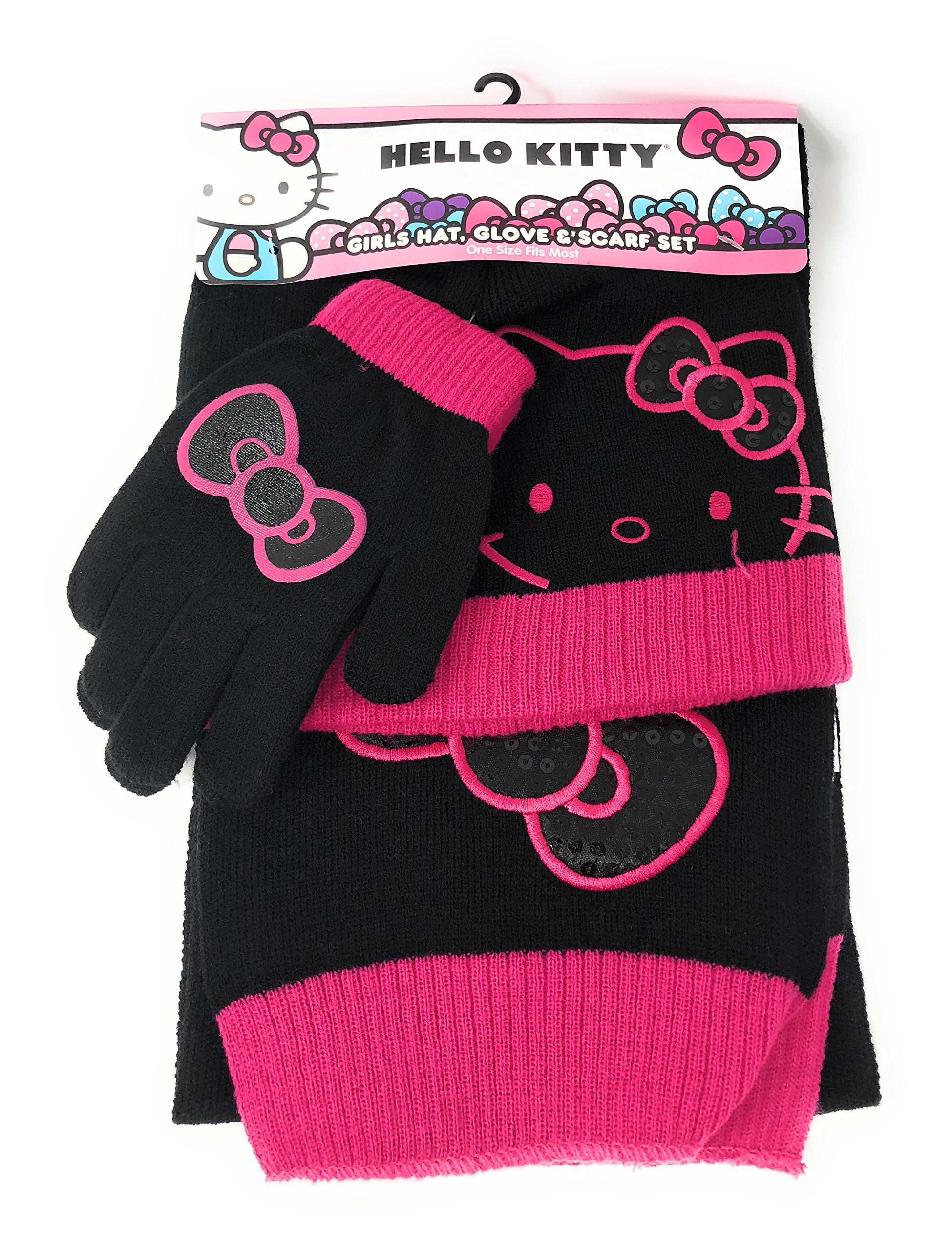 hello kitty hat and gloves