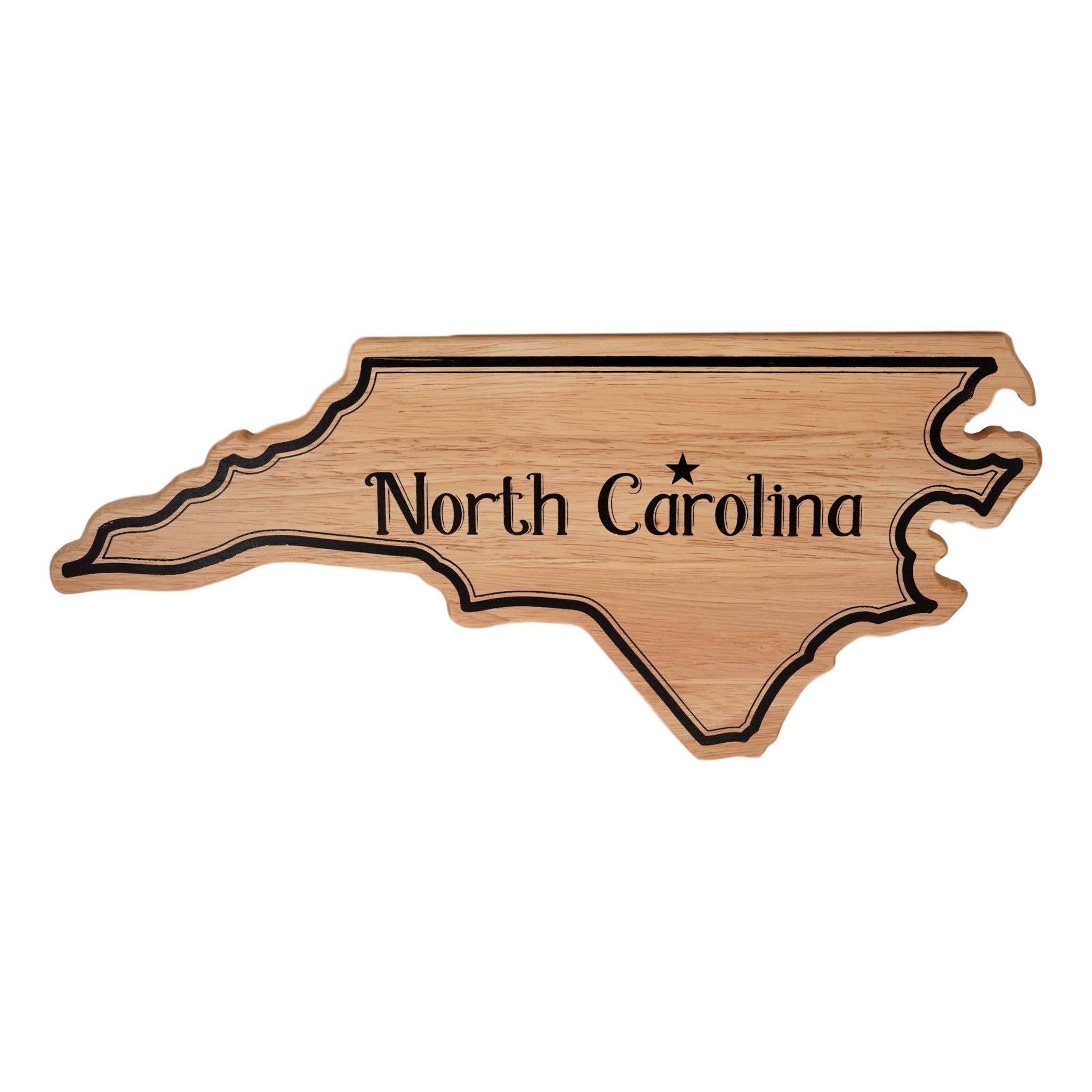 North Carolina State Shaped Cutting Board (16 x 7 x .5 in) Rubber wood ...