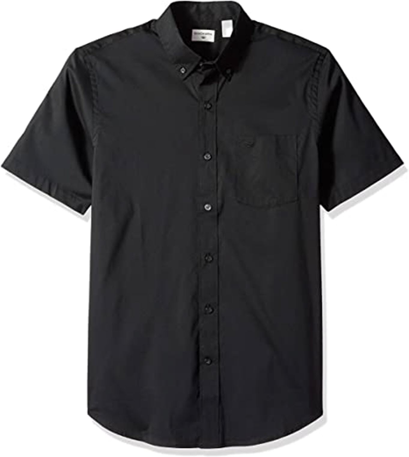 Dockers Men's Short Sleeve Button Down Comfort Flex Shirt, Black, Large ...