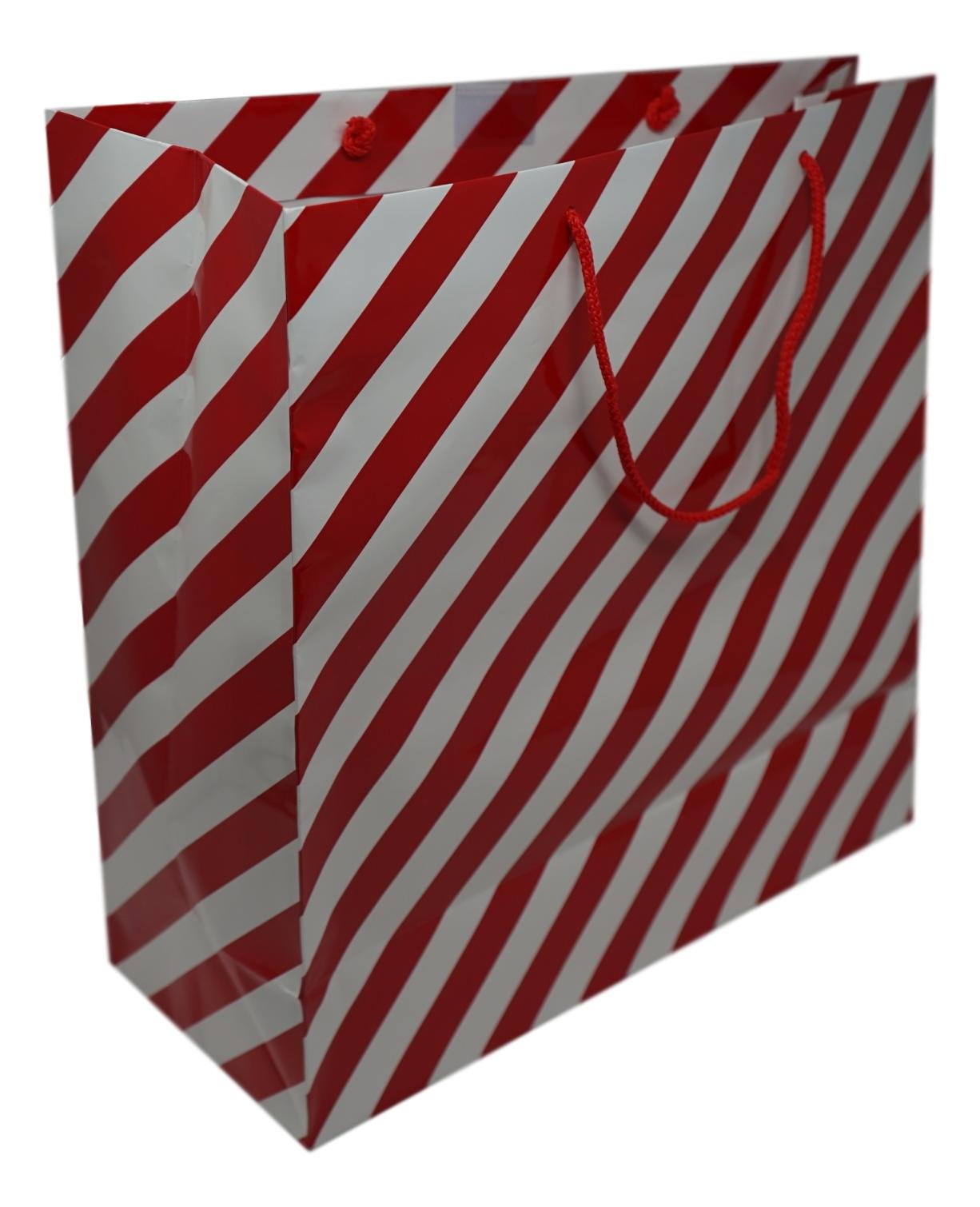 Wesnoy 6 Pcs Jumbo Christmas Gift BSL1 Bag 53 White Stripe Candy Cane Bags Extra Large Peppermint Bike Bag Wrapping Tags Xmas Party Giant Presen