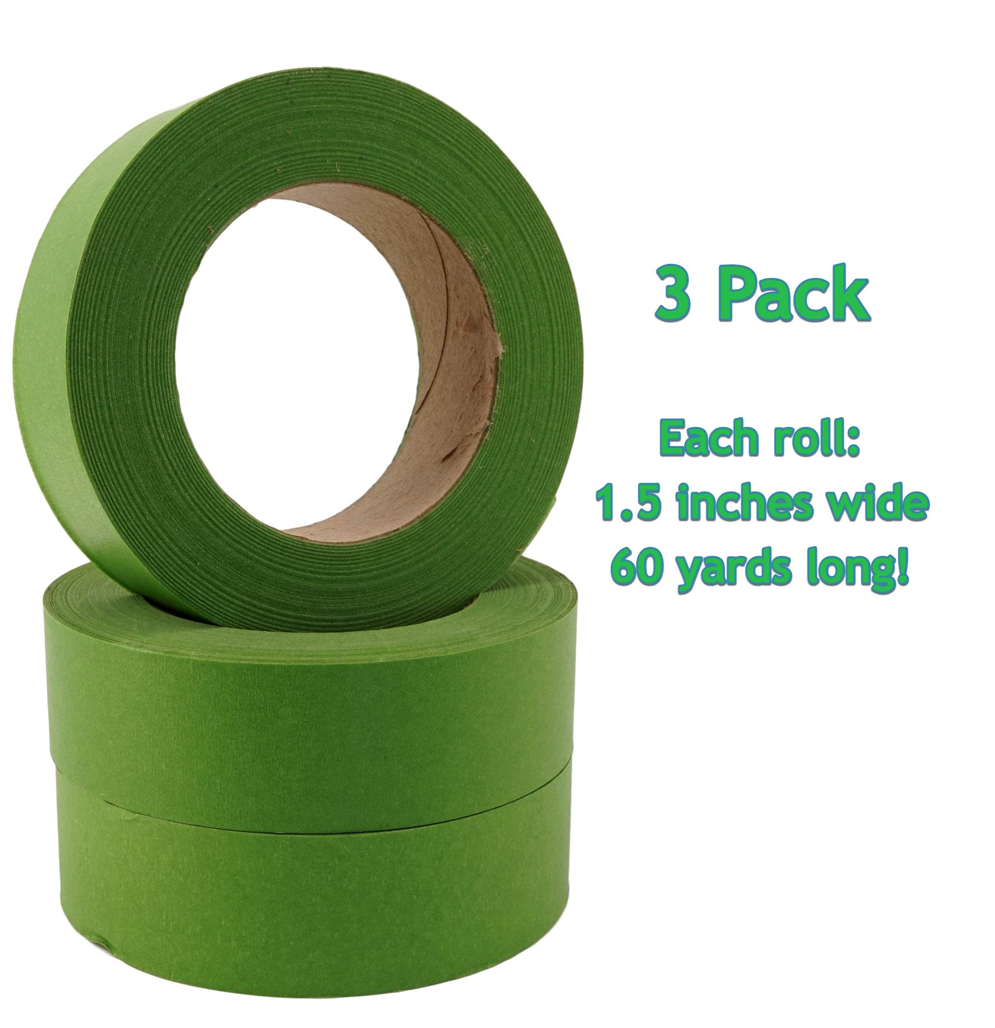 3 Rolls Painters Tape 1 5 In X 60 Yds Color Frog Green Made 3 Rolls Painters Tape 1 5 In X 60 Yds Color Frog Green Made