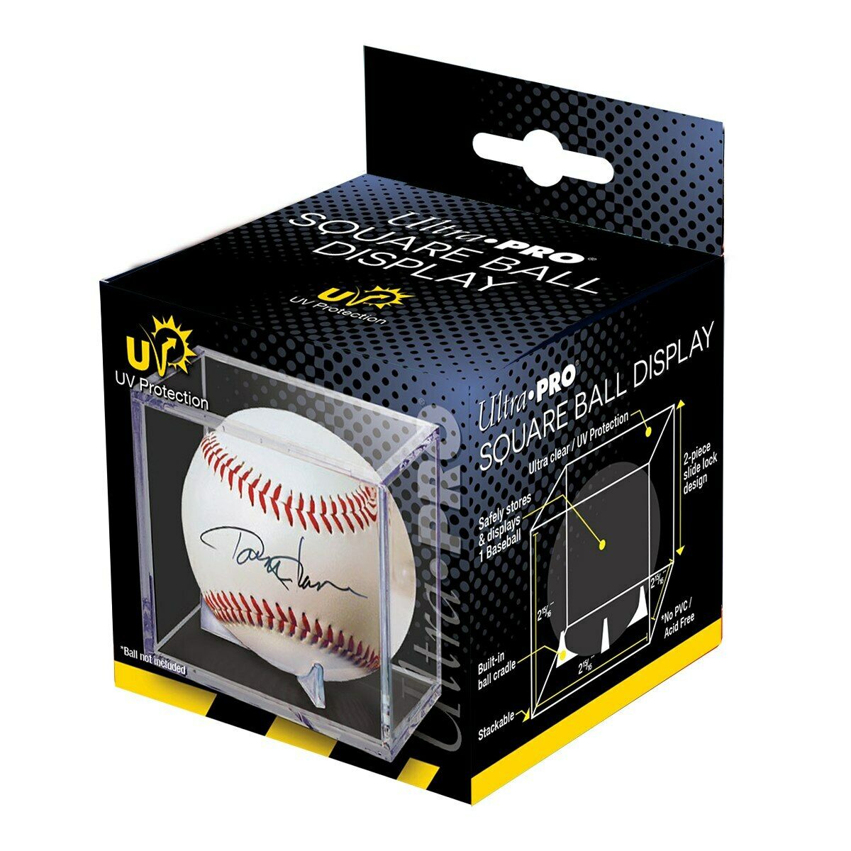 6 Ultra Pro UV Baseball Cube Holder with stand Display New Ball Cubes