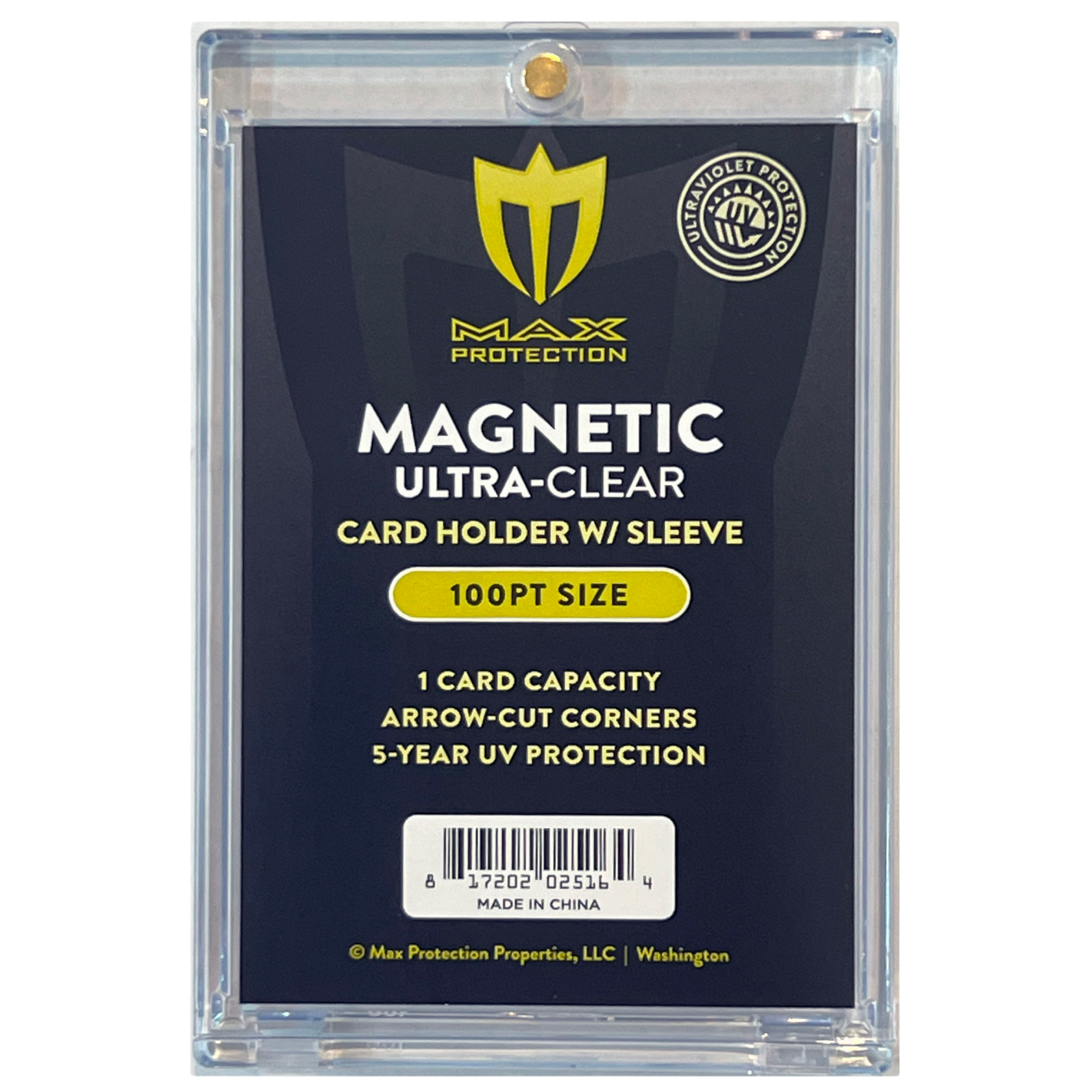 25 Max Pro UV Ultra Clear One Touch Magnetic Holders 100pt w/ Soft Sleeve  Size | eBay
