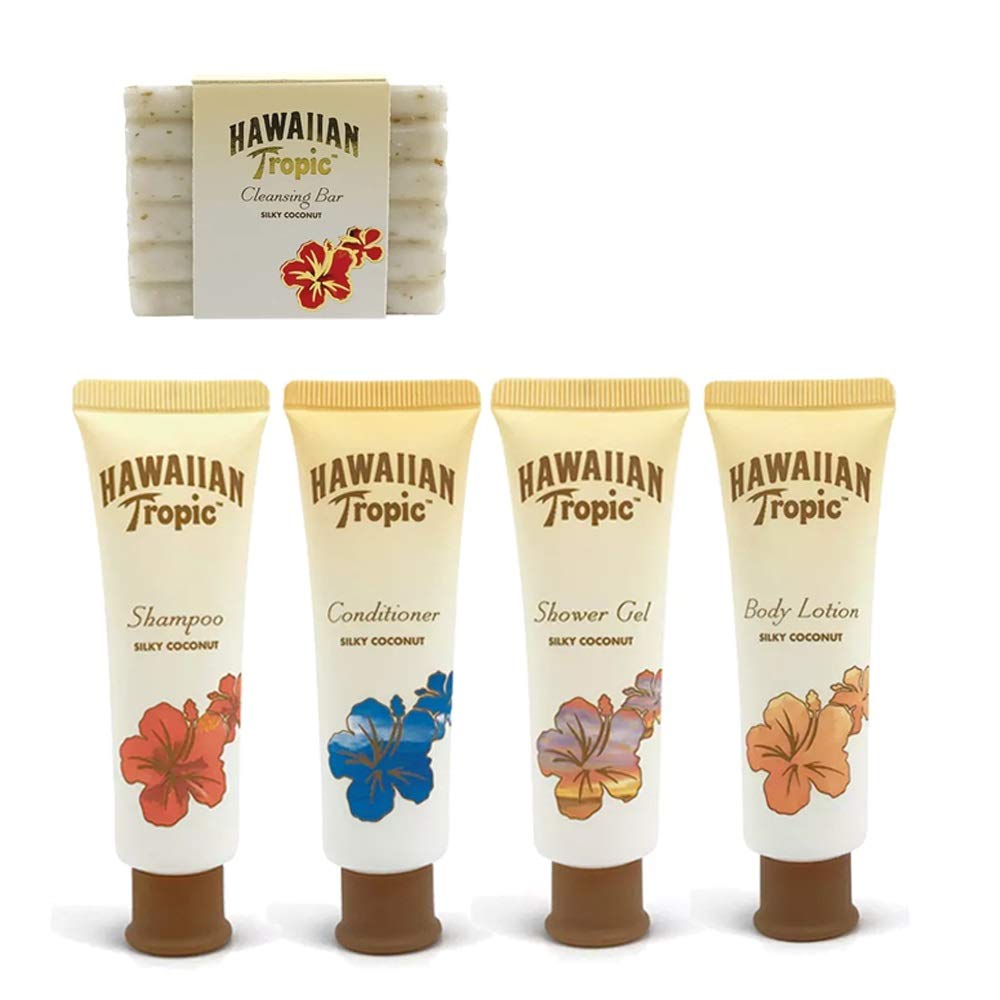 ✤新品 HawaiianTropic シャワーゲル•シャンプー•コンディショナー Hawaiian Tropic Travel Set Shampoo, Conditioner, Lotion, Shower