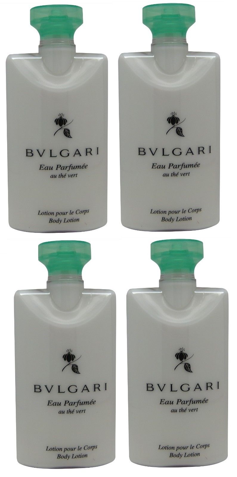 Bvlgari au the vert Green Tea Body Lotion lot of 4 each 2.5