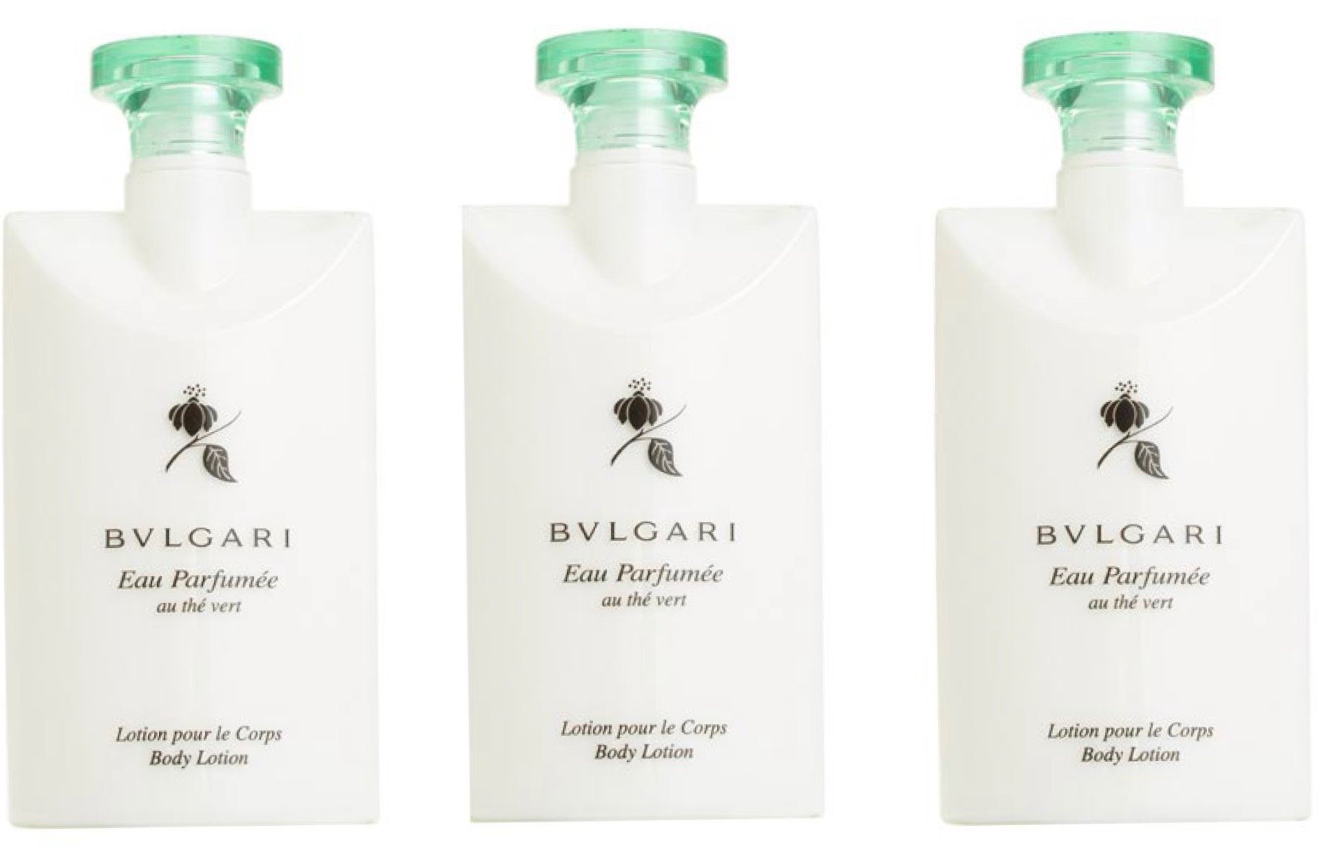 Bvlgari Au The Vert (Green Tea) Lotion 2.5 Fluid Ounces Each Set of