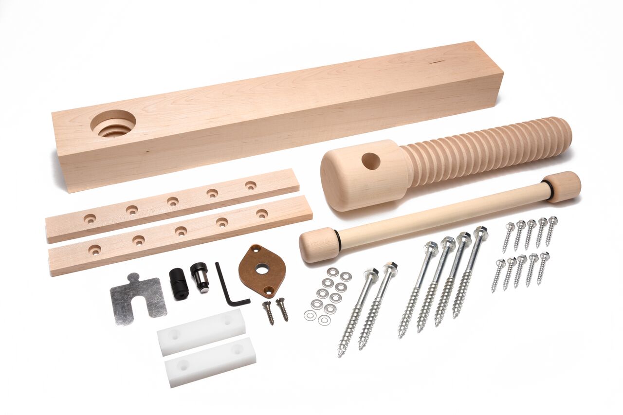 Lake Erie Tool Works Wood Wagon Vise Screw - Premium Kit 
