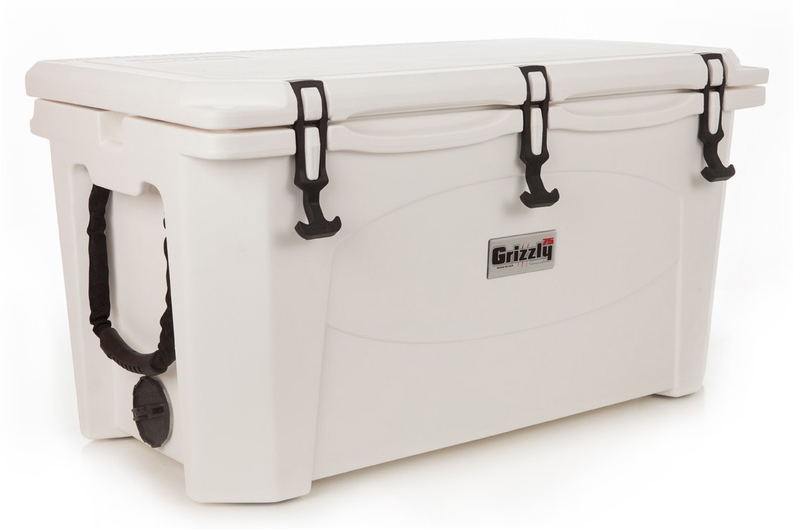 Grizzly Coolers 75 Quart Rotomolded Cooler, White 854504006248 eBay