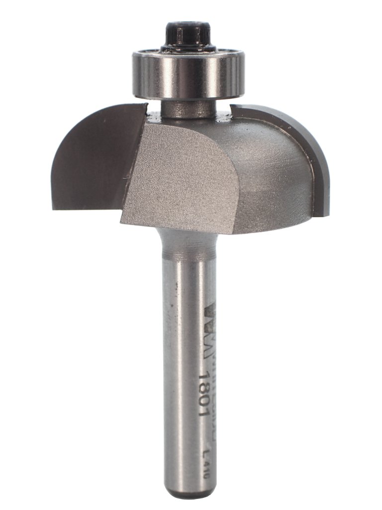 Whiteside 1801 Cove Router Bit with Bearing 1/4"SH, 3/8"R, 1/2"CL