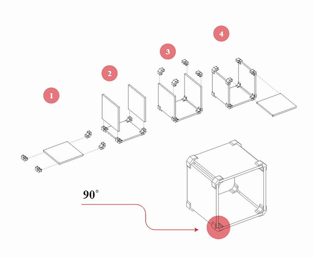 Conector PlayWood para montaje modular emergente de muebles y almacenamiento sin herramientas - Imagen 5 de 75