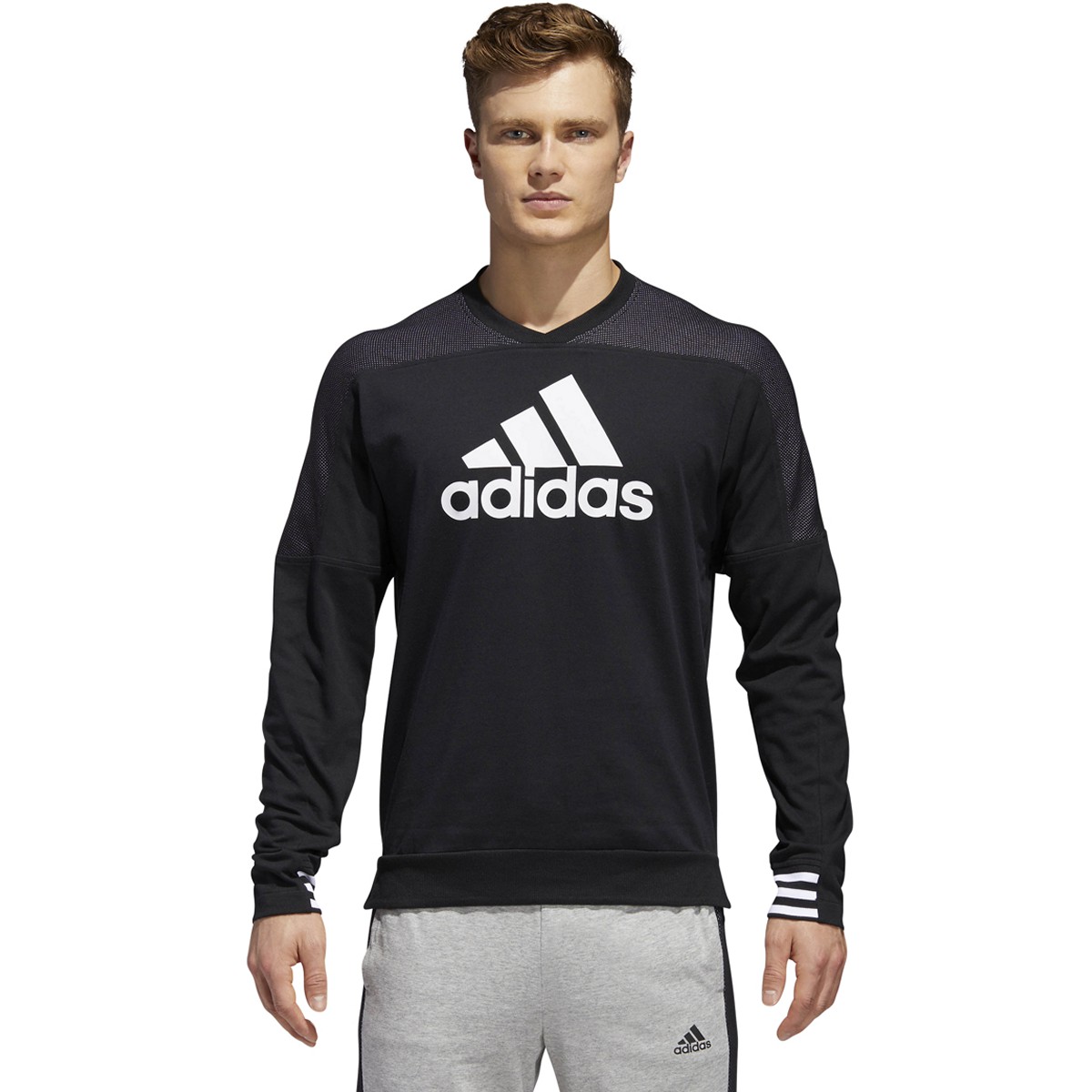 adidas v neck sweater