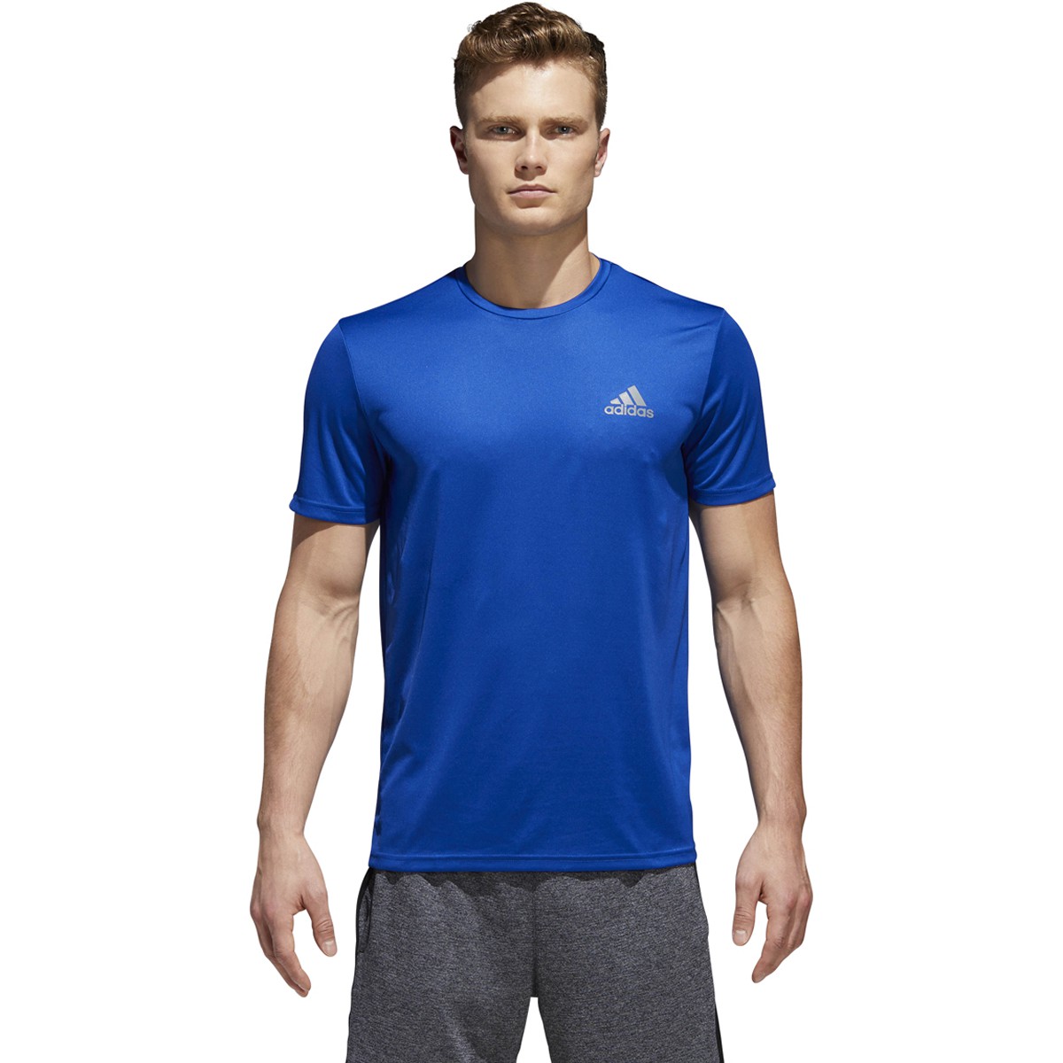 adidas Mens Athletic Short Sleeves Tee Crew Neck Workout ...