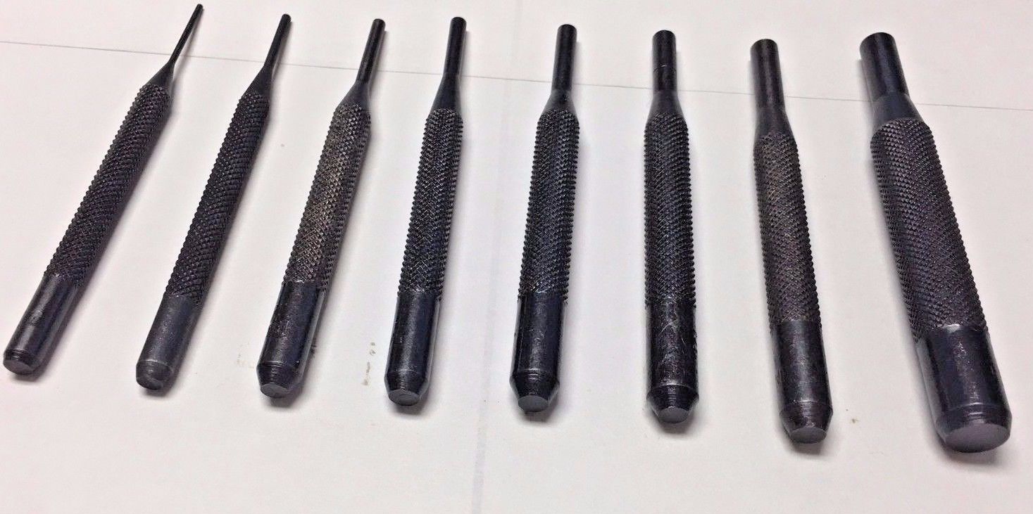 Hollow Punch Set 8 Pc holes W// precision ground flutes cutting edges