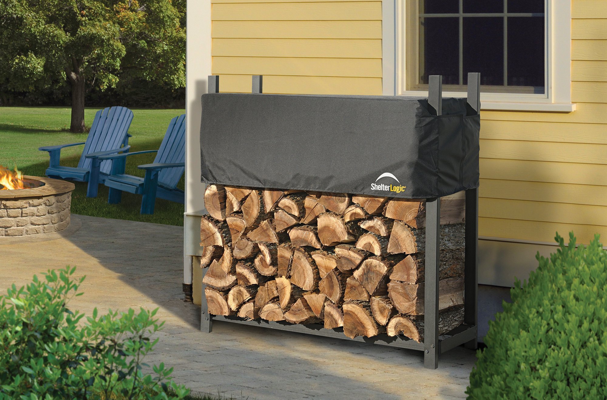 ShelterLogic Ultra Duty Firewood Rack with Cover, 8 ft. 677599904752 eBay