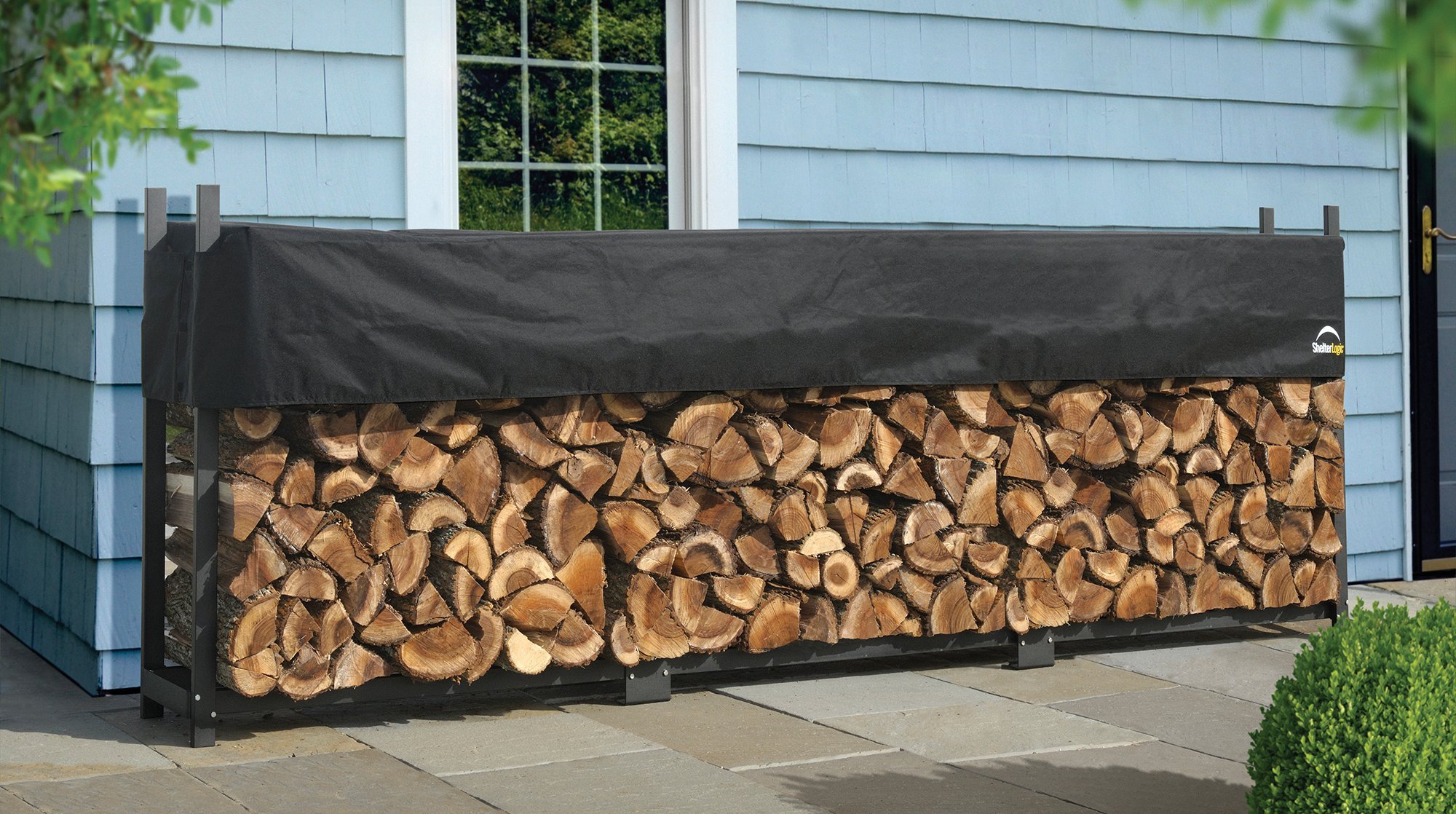 ShelterLogic Ultra Duty Firewood Rack with Cover, 8 ft. 677599904752 eBay