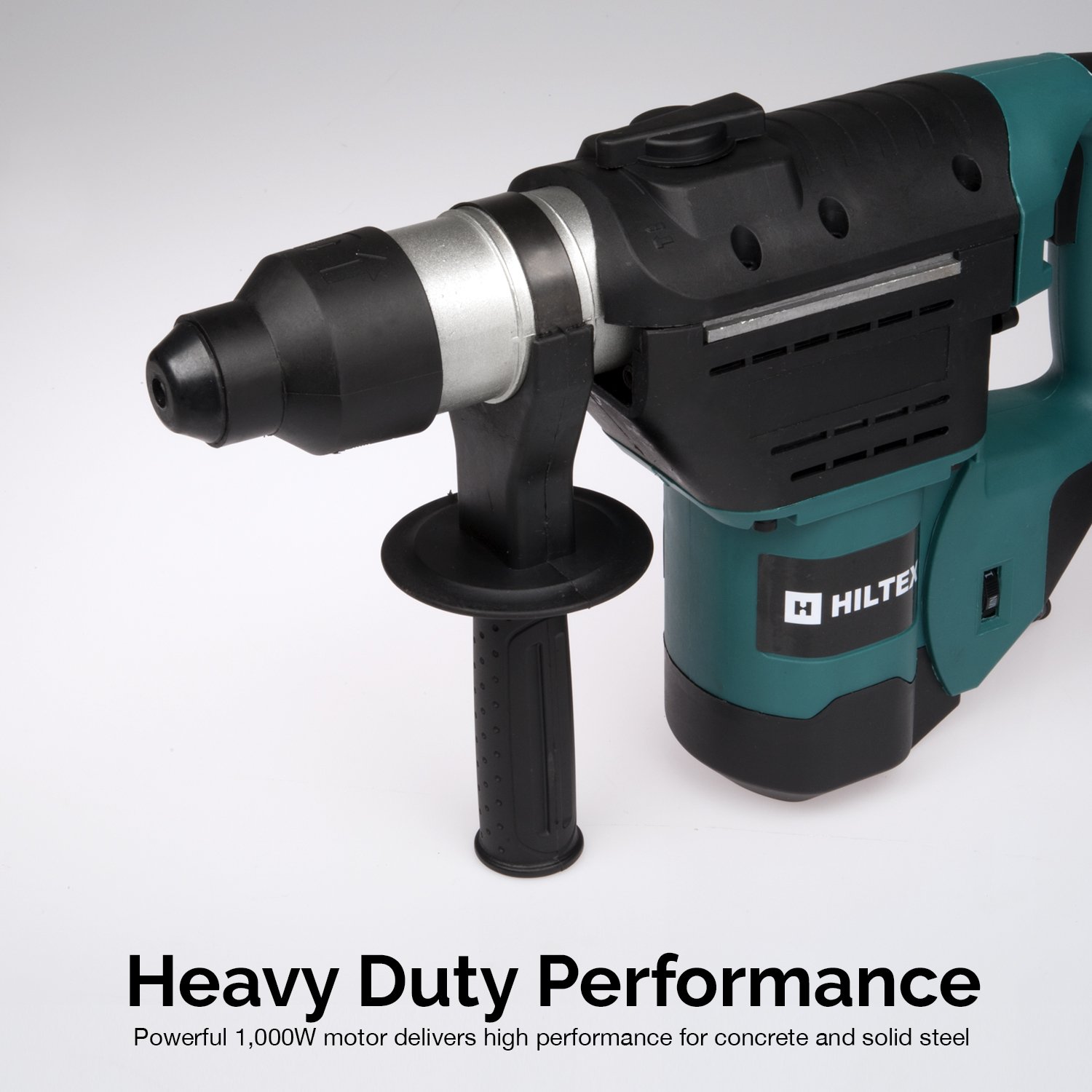 11/2 Inch SDS Rotary Hammer Drill Includes Demolition Bits, Flat and