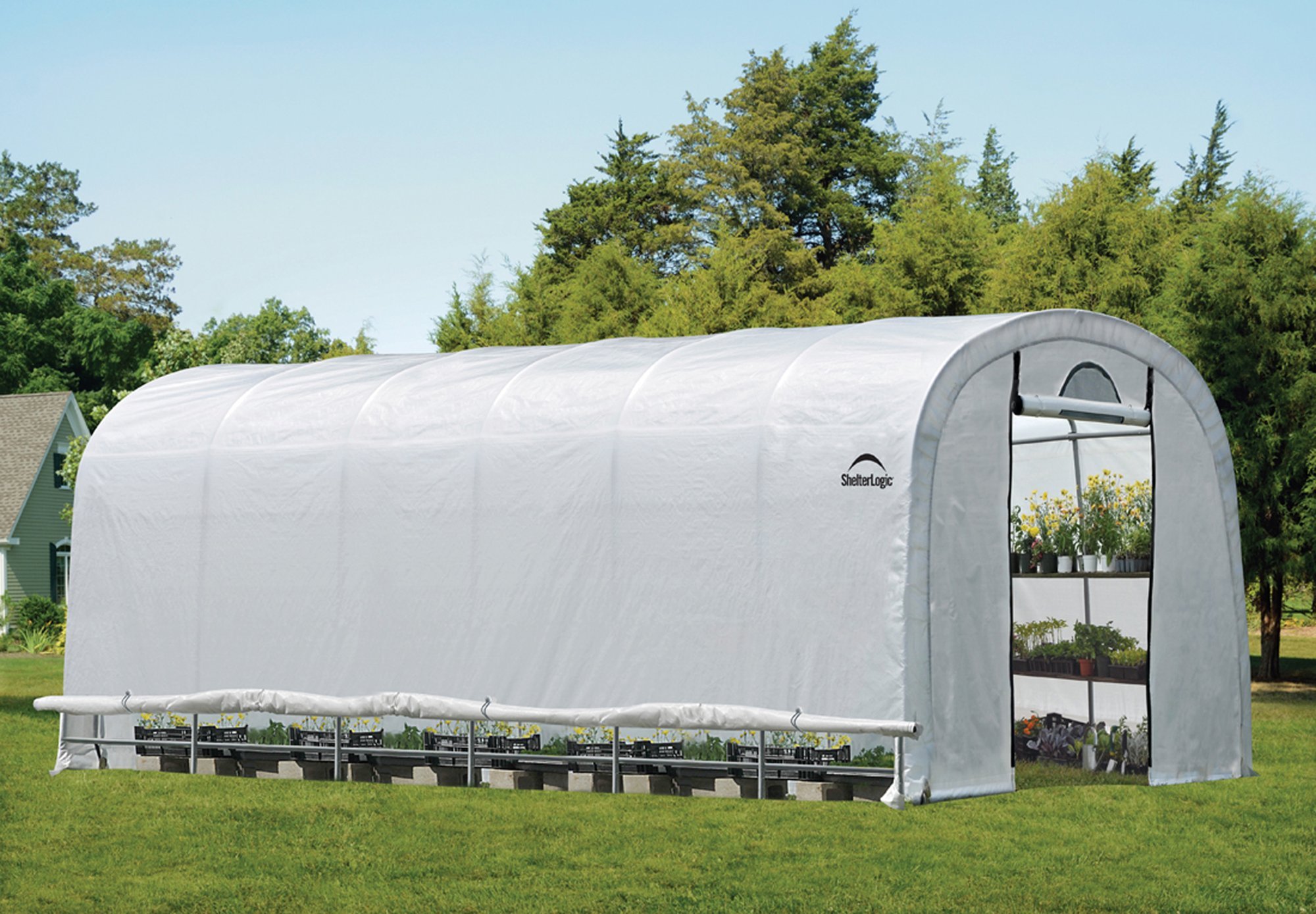 ShelterLogic GrowIT Heavy Duty WalkThru Round Greenhouse, 12 x 24 x 8 ft. 677599705939 eBay