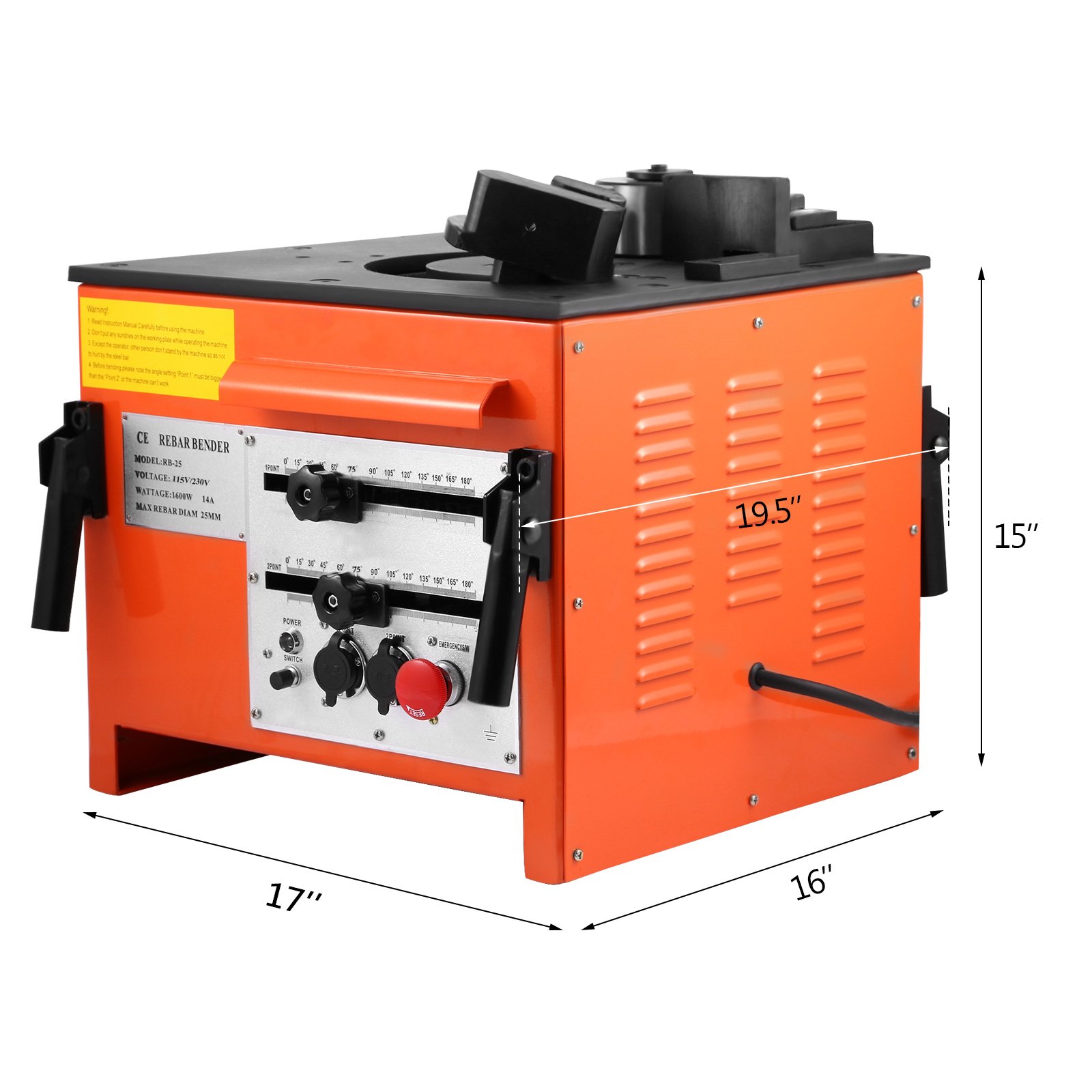 Heavy Duty Electric Rebar Bender AND Rebar Cutter 1" Diameter Combo Set