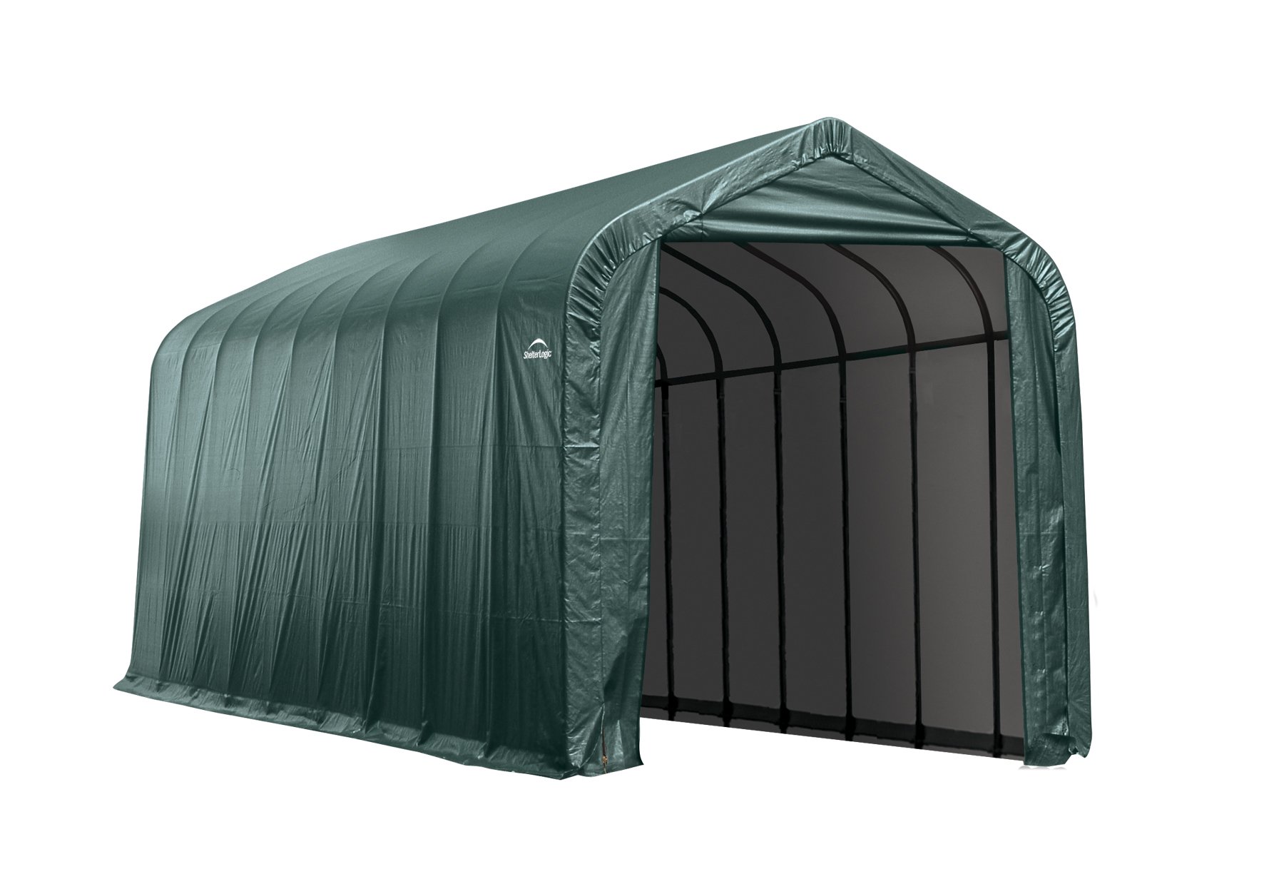 ShelterLogic Peak Style Garage/Storage Shelter - Green ...