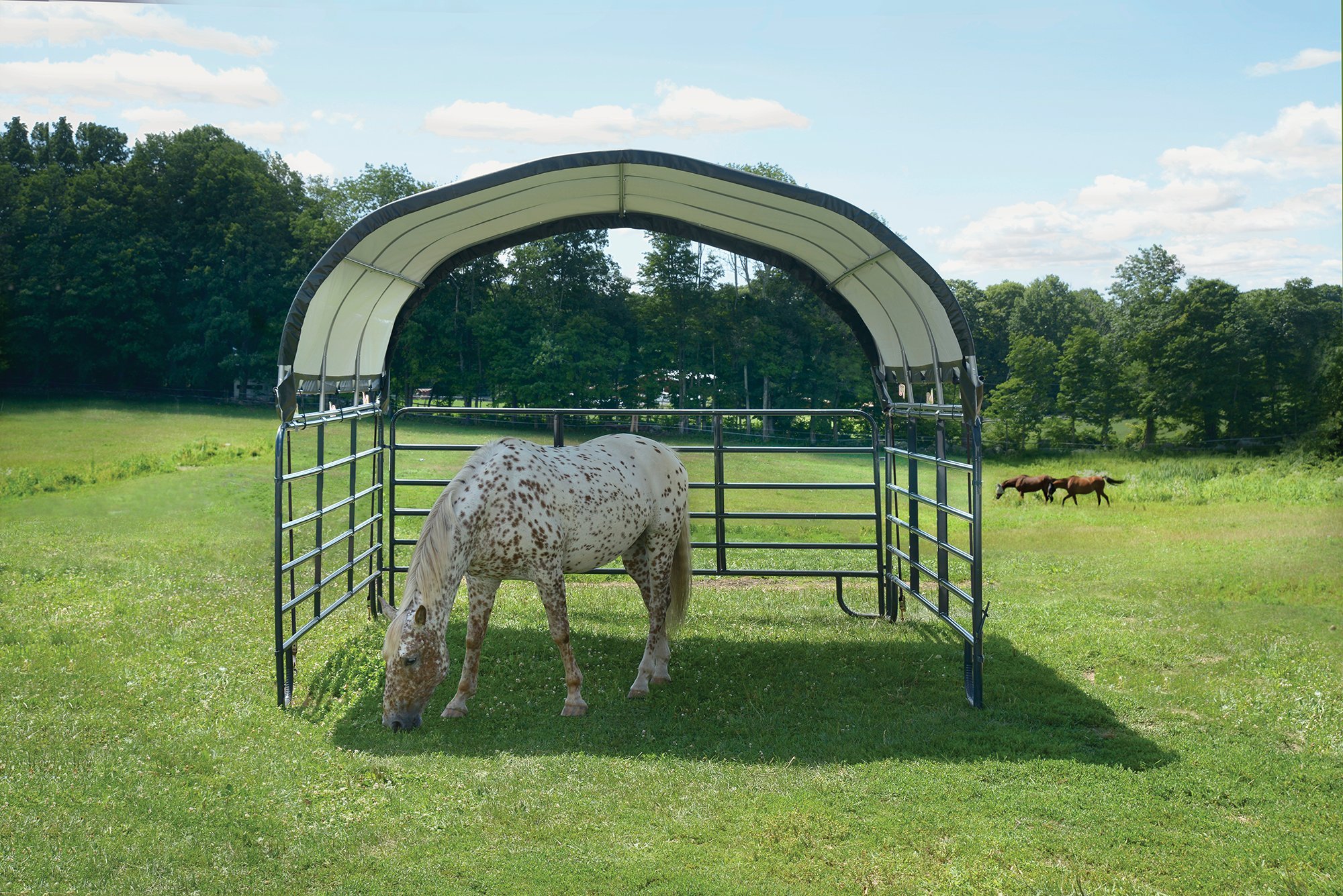 ShelterLogic Corral Shelter, Green, 12 x 12 (Corral Panels Not Included ...