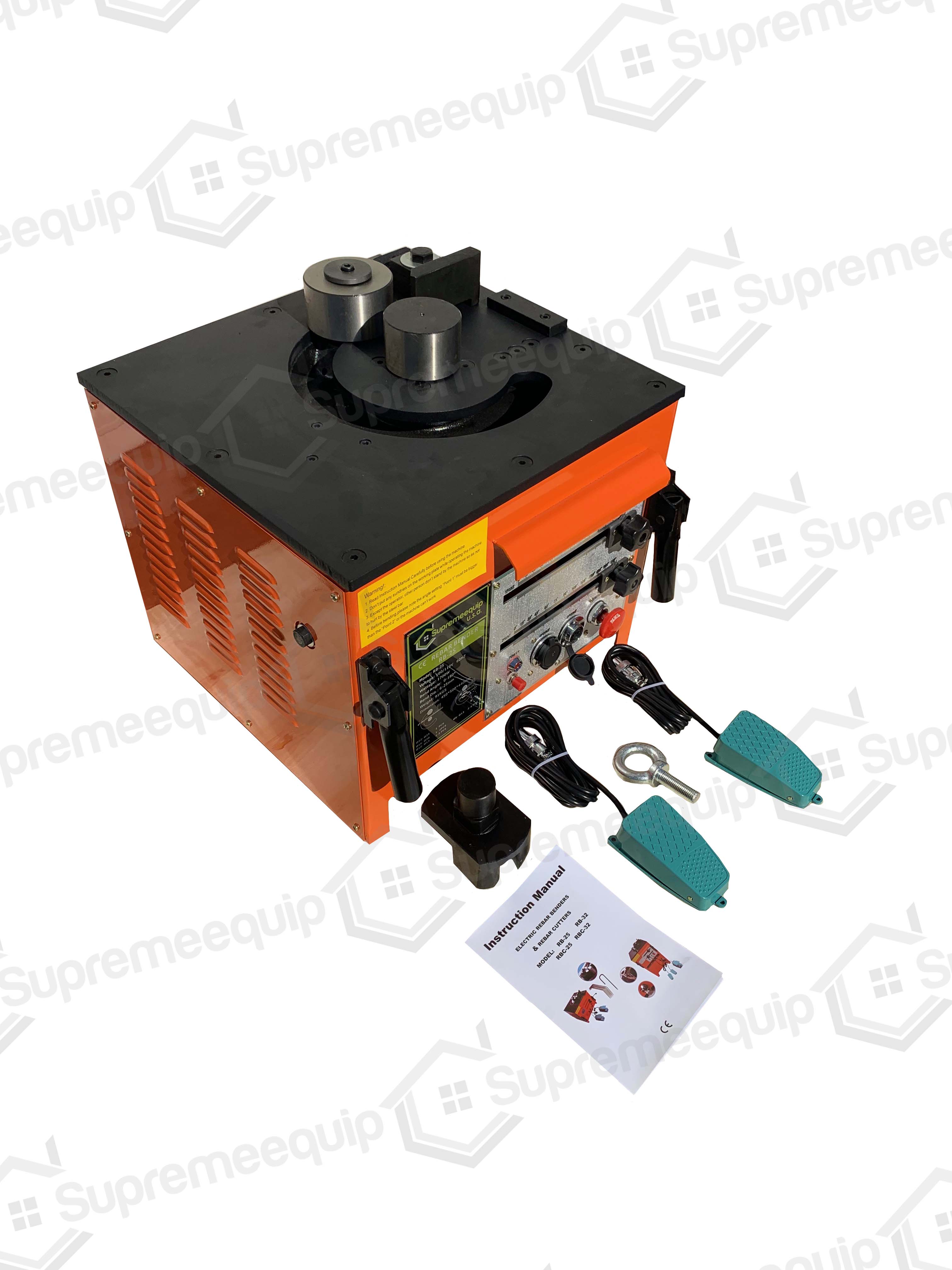 1" 8 Electric Rebar Bender Heavy Duty w/ 2 Foot Controls RB25 Bending