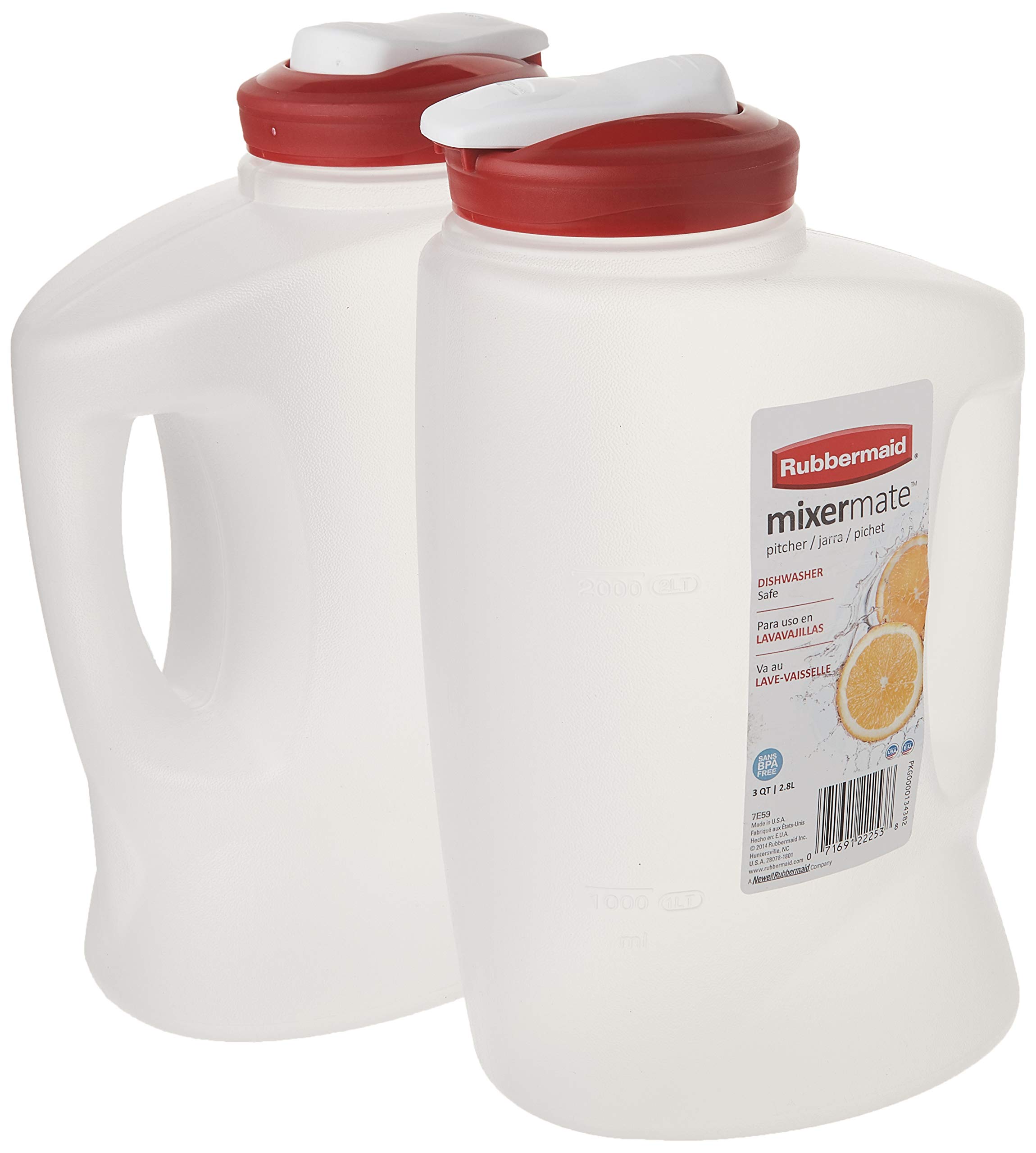Rubbermaid 085275708066 1776501 3Qt. Seal N' Saver Pitcher/Bottle pack