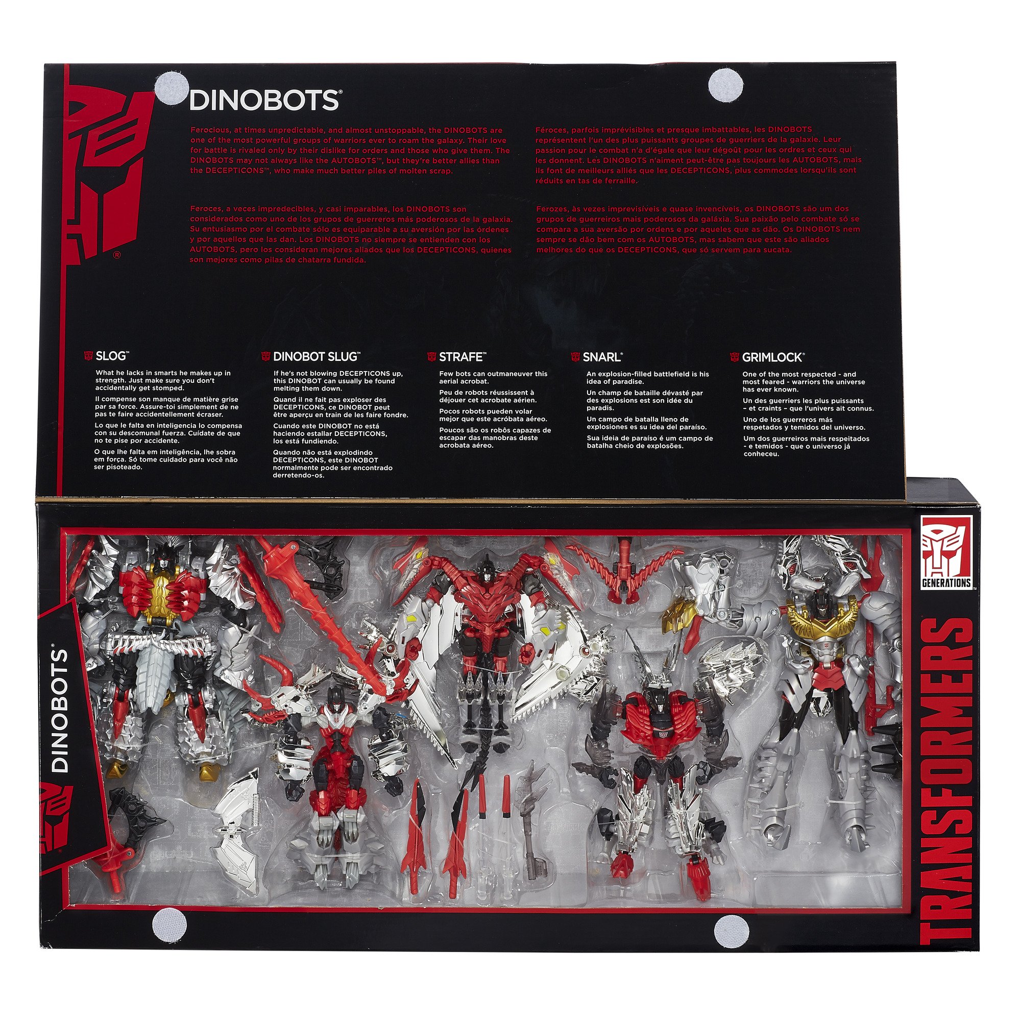 Transformers Platinum Edition Dinobots 5 Pack G1 Head Grimlock Slug