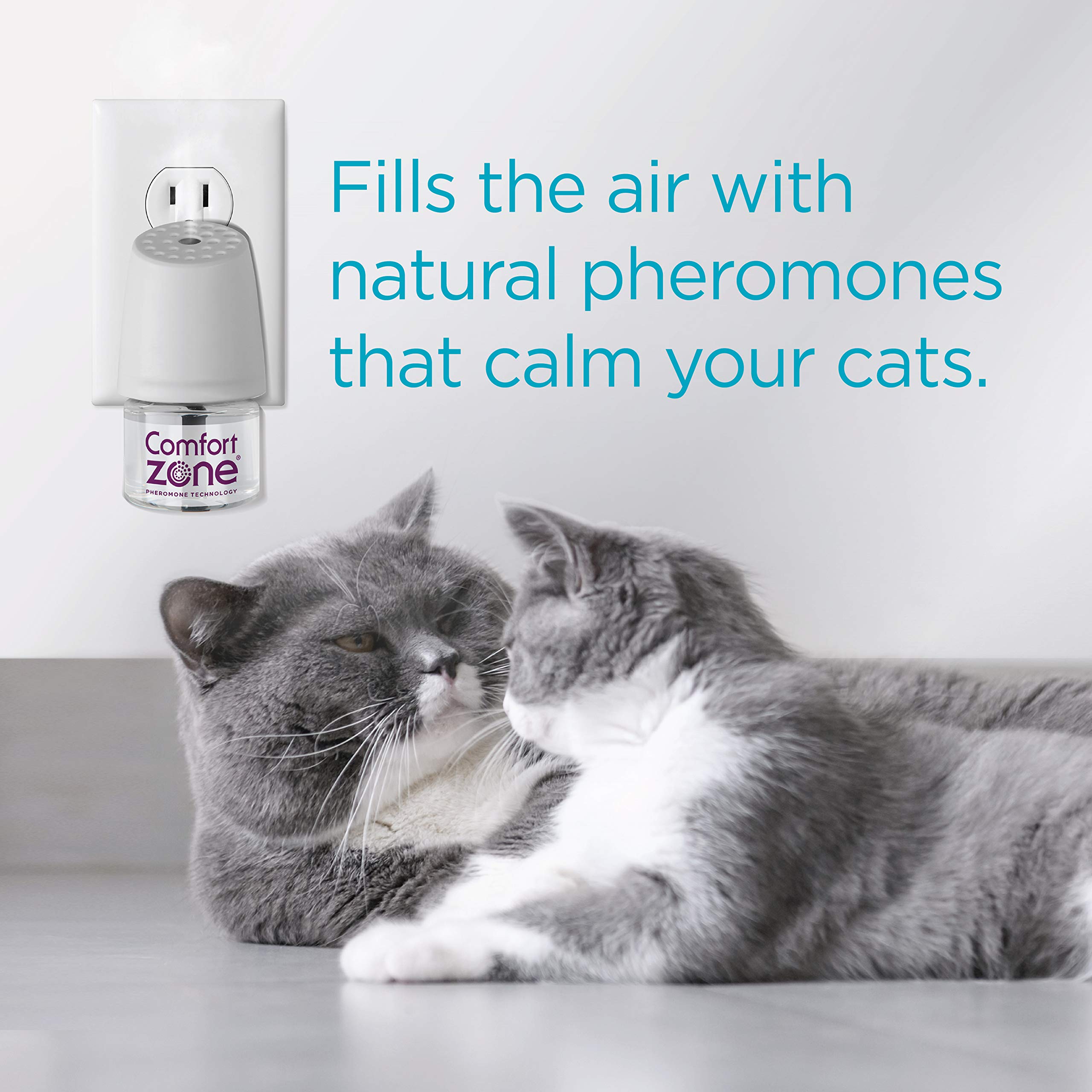 Comfort Zone MultiCat Calming Diffuser Kit, Cat Pheromone Spray, Single