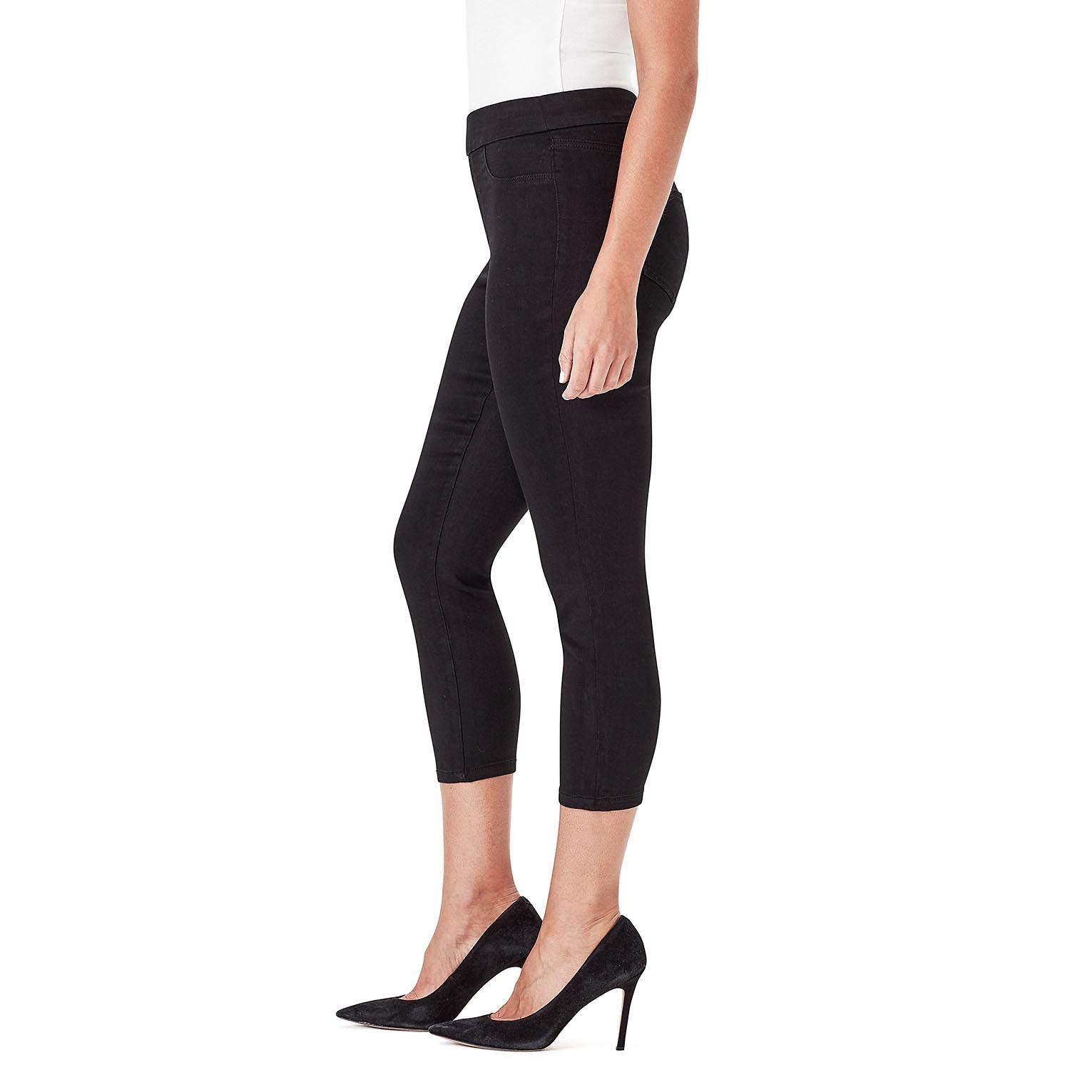 Nine West Womens Heidi Pull-On Skinny Crop Jeans - Black, Size 12 | eBay