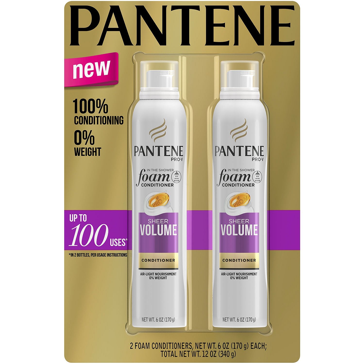 PANTENE PROV SHEER VOLUME FOAM CONDITIONER (6 OZ, 2 PK.) eBay