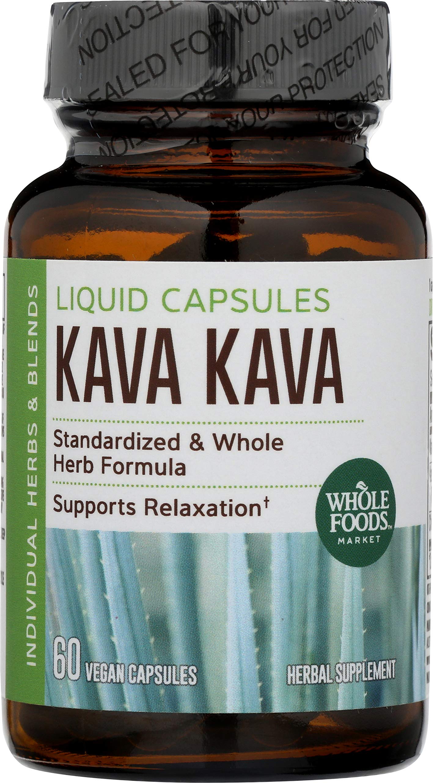 Whole Foods Market, Kava Kava Liquid 325mg, 60 ct Vegan Capsules