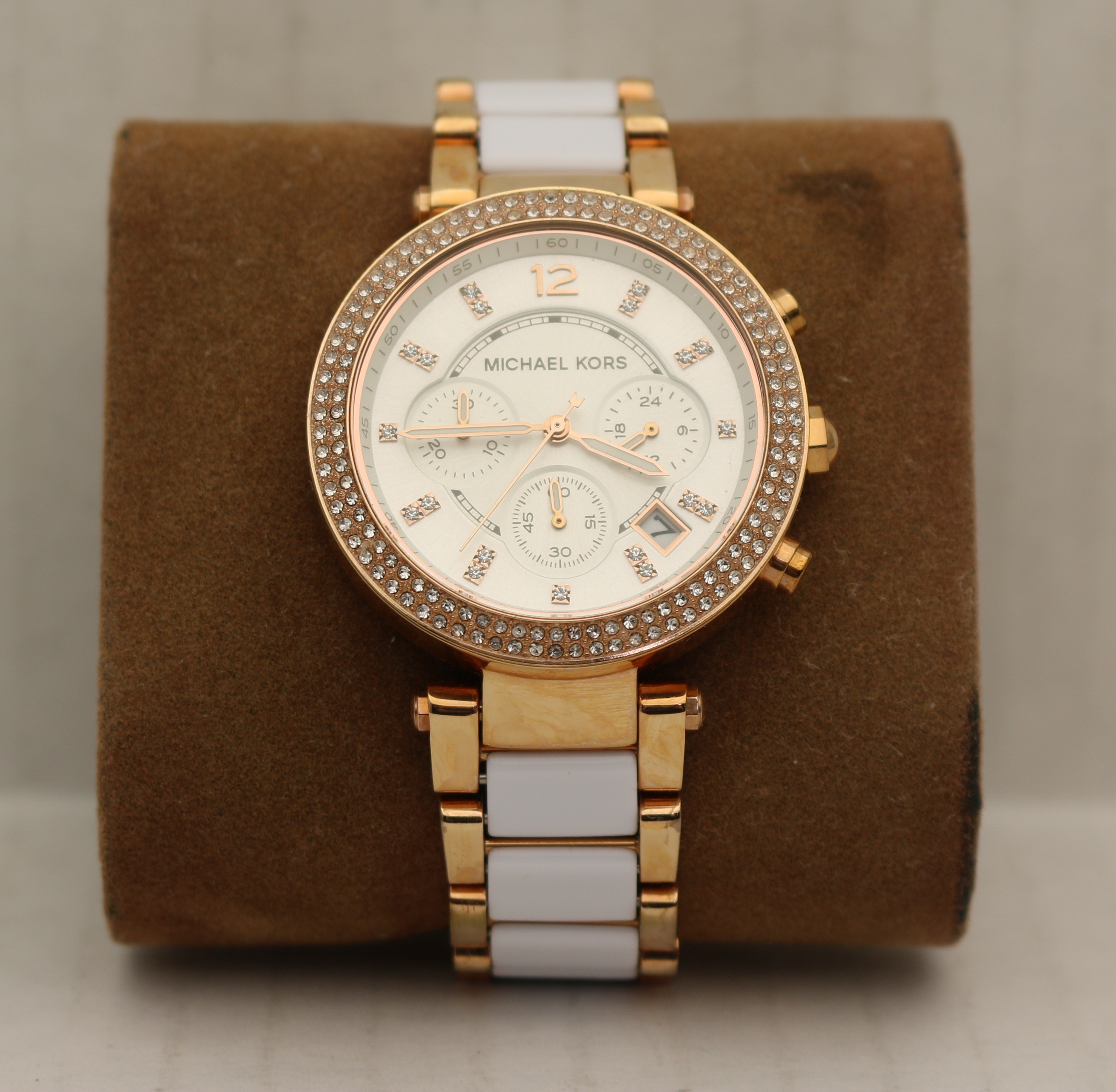 100% AUTHENTIC Michael Kors Women's Parker Rose Gold-Tone Watch MK5774