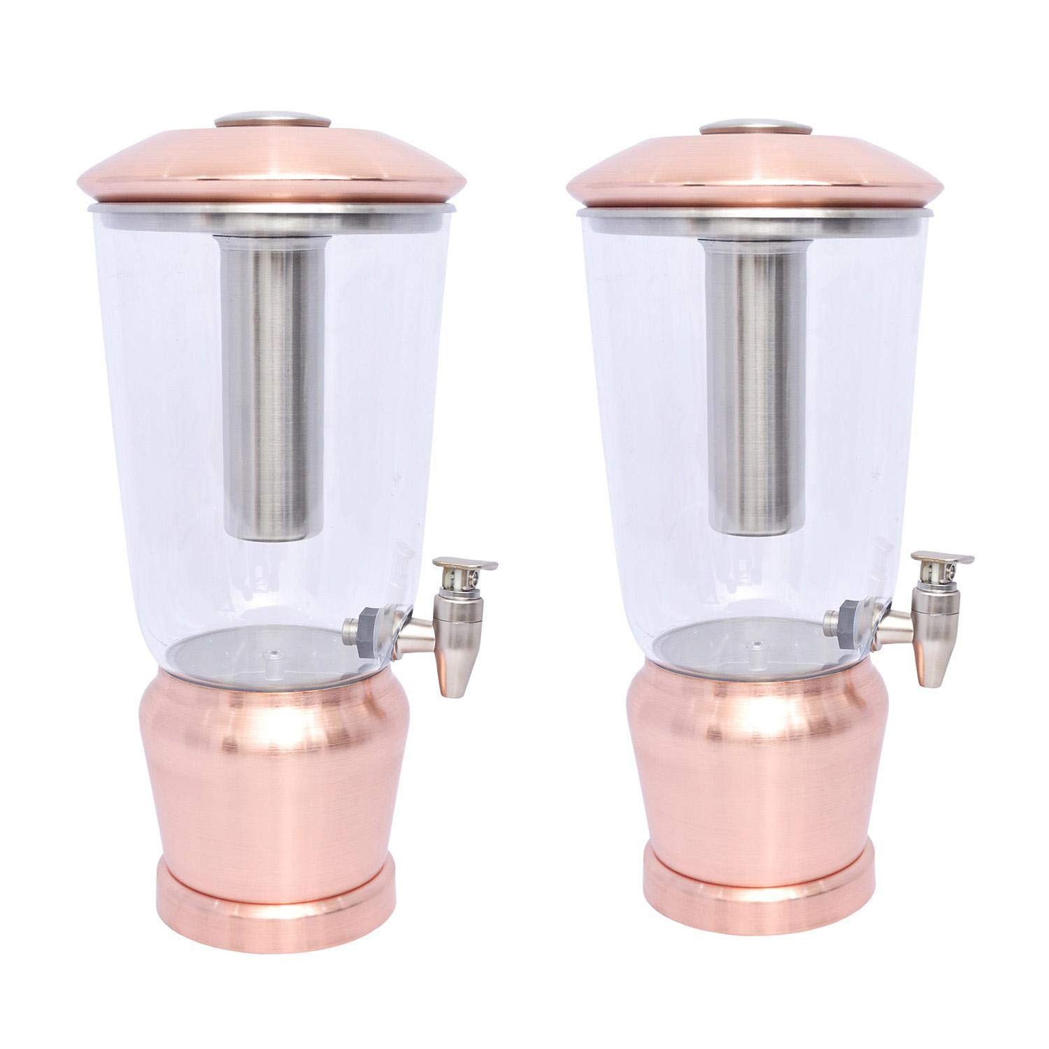 Member's Mark 3 Gallon Brushed Copper Tritan Beverage Dispenser, 2Pack