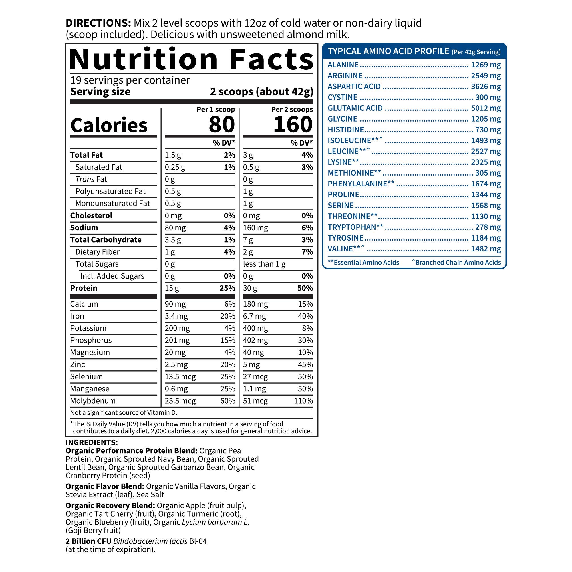 Garden of Life Sport Organic Plant Based Protein Powder Vanilla, 30g