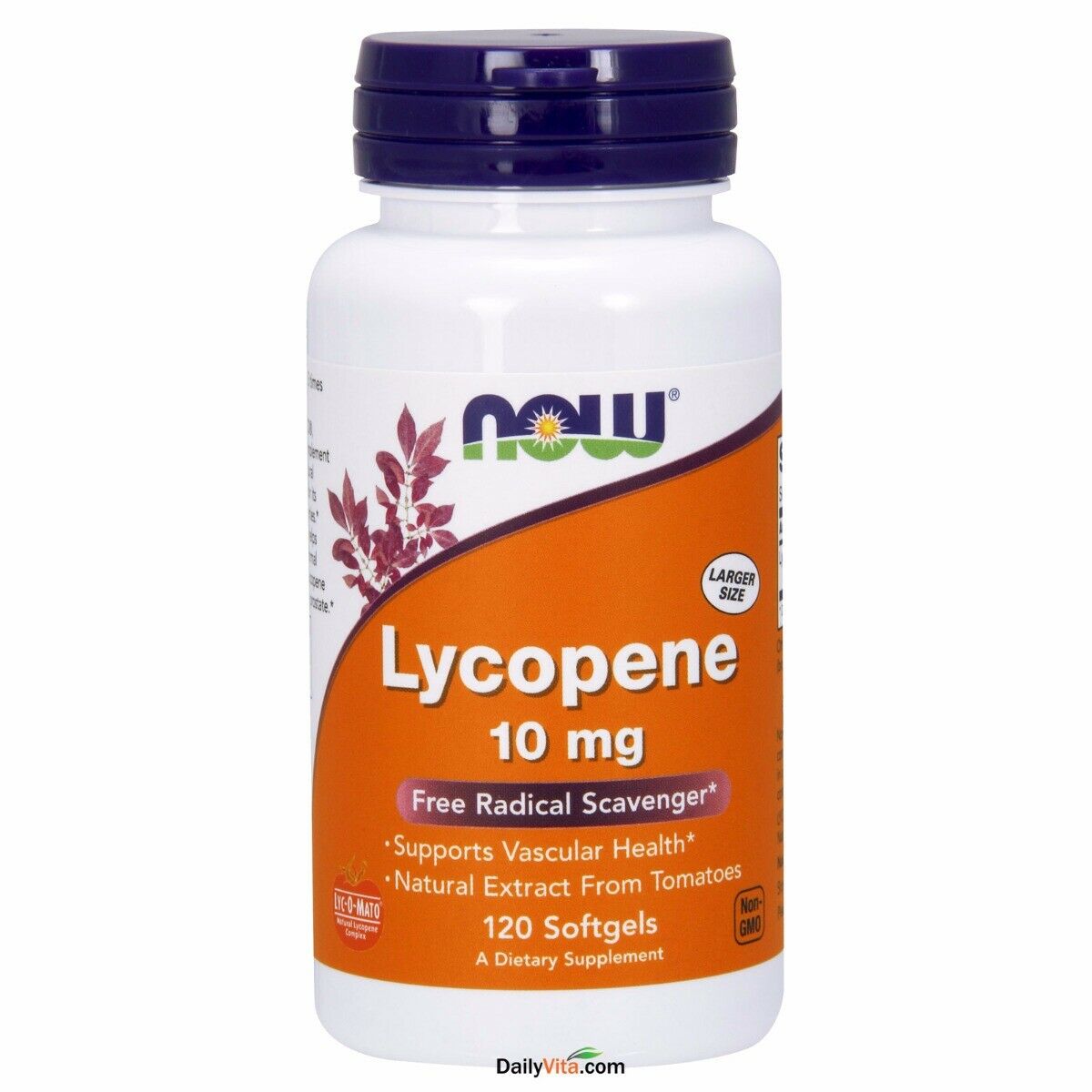 Lycopene 10 mg w/Natural Extract from Tomatoes, 120 Softgels EXP 12/20