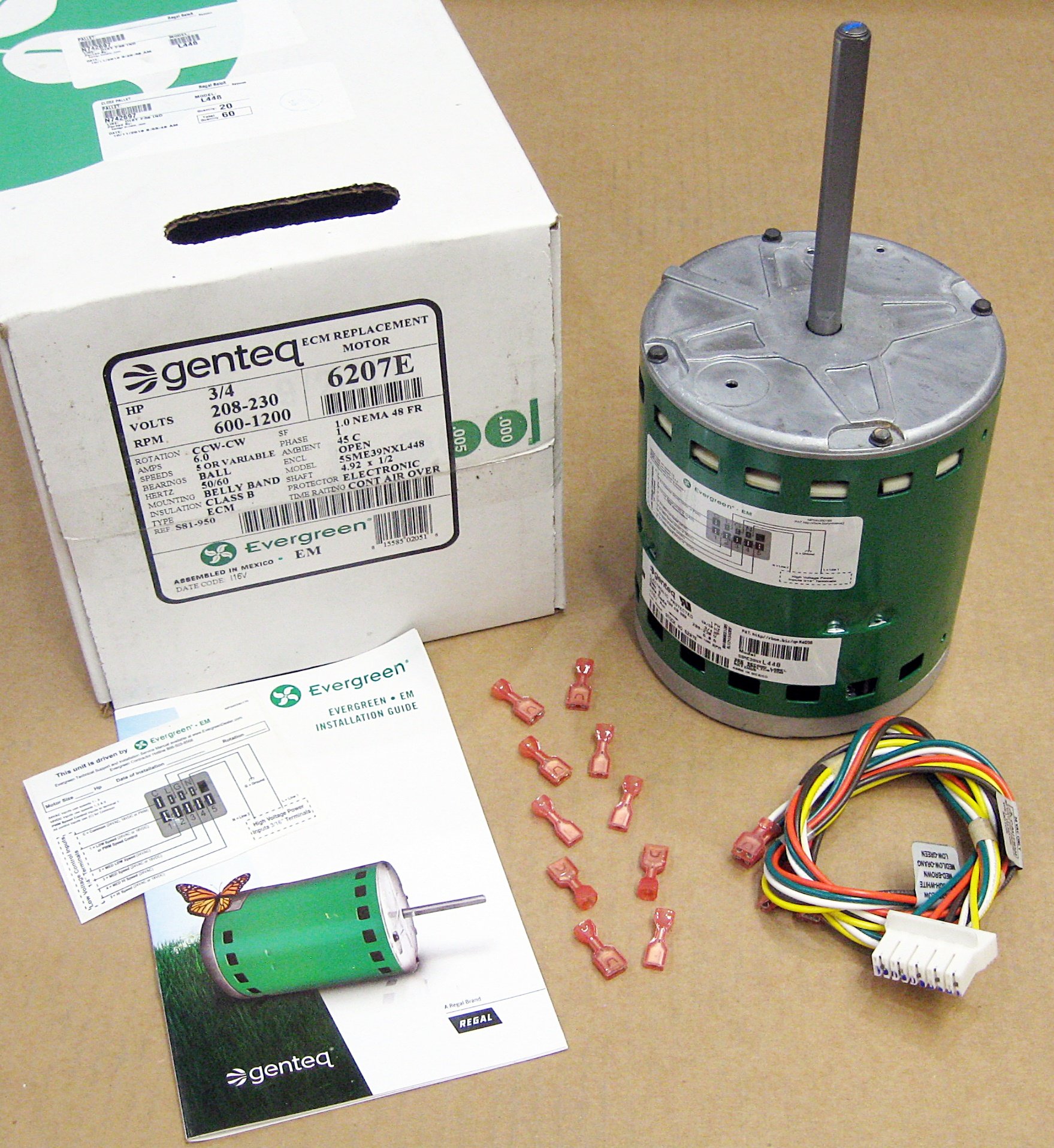 Genteq Evergreen Motor Blower Motor