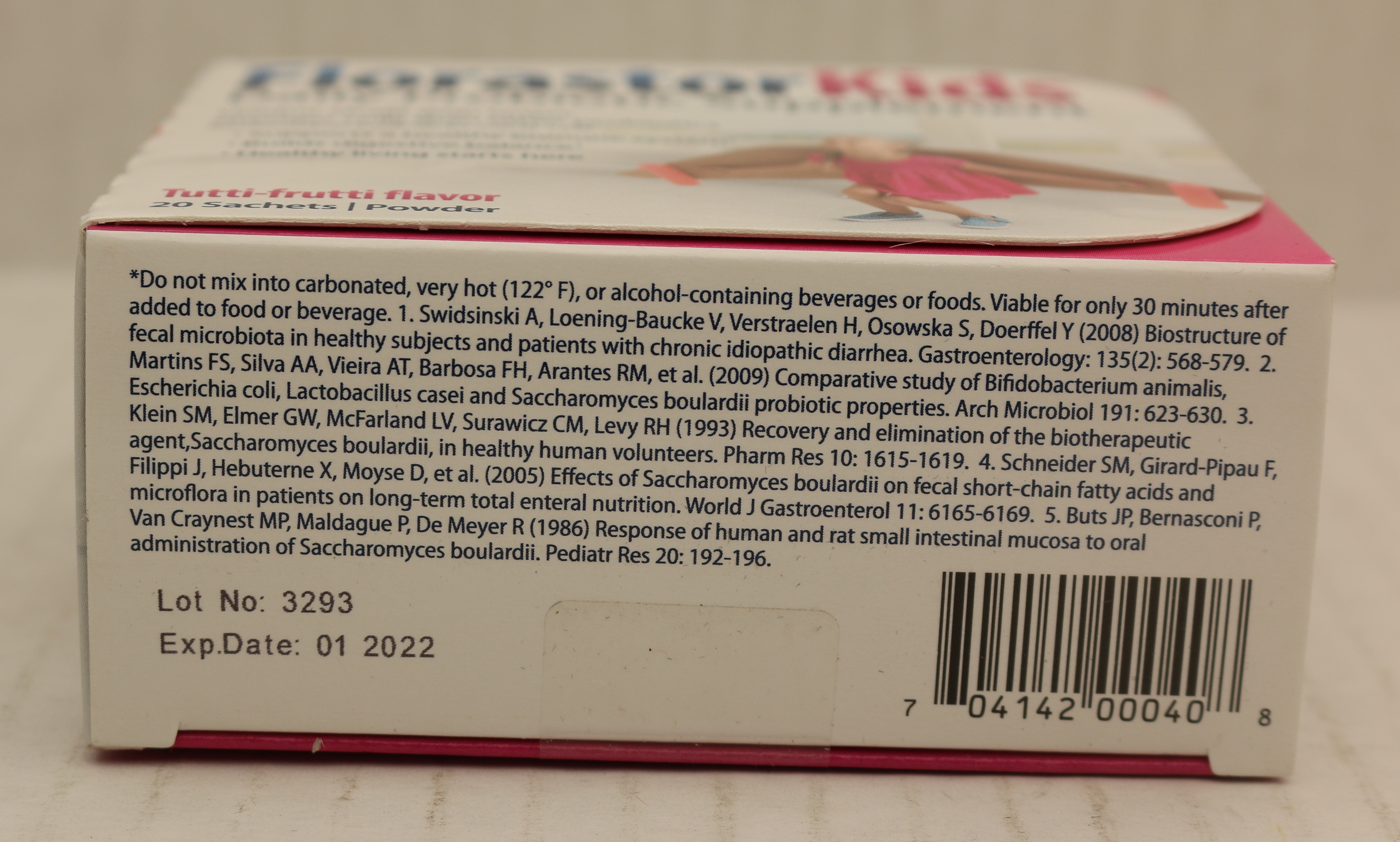 2 PACK Florastor Daily Probiotic Supplements for Kids, 250 mg, 20