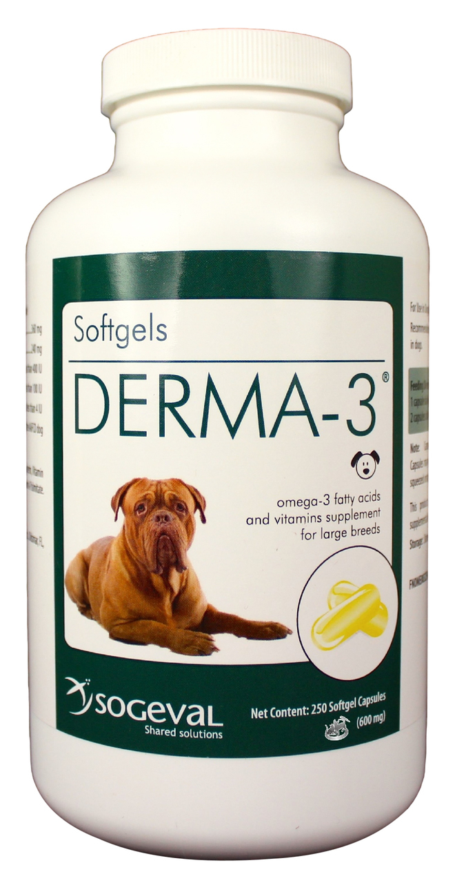 Derma-3 Softgel Capsules for Large Dogs (60 count) | eBay