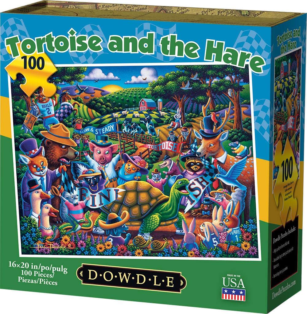 Dowdle Jigsaw Puzzle Tortoise And The Hare 100 Piece Ebay