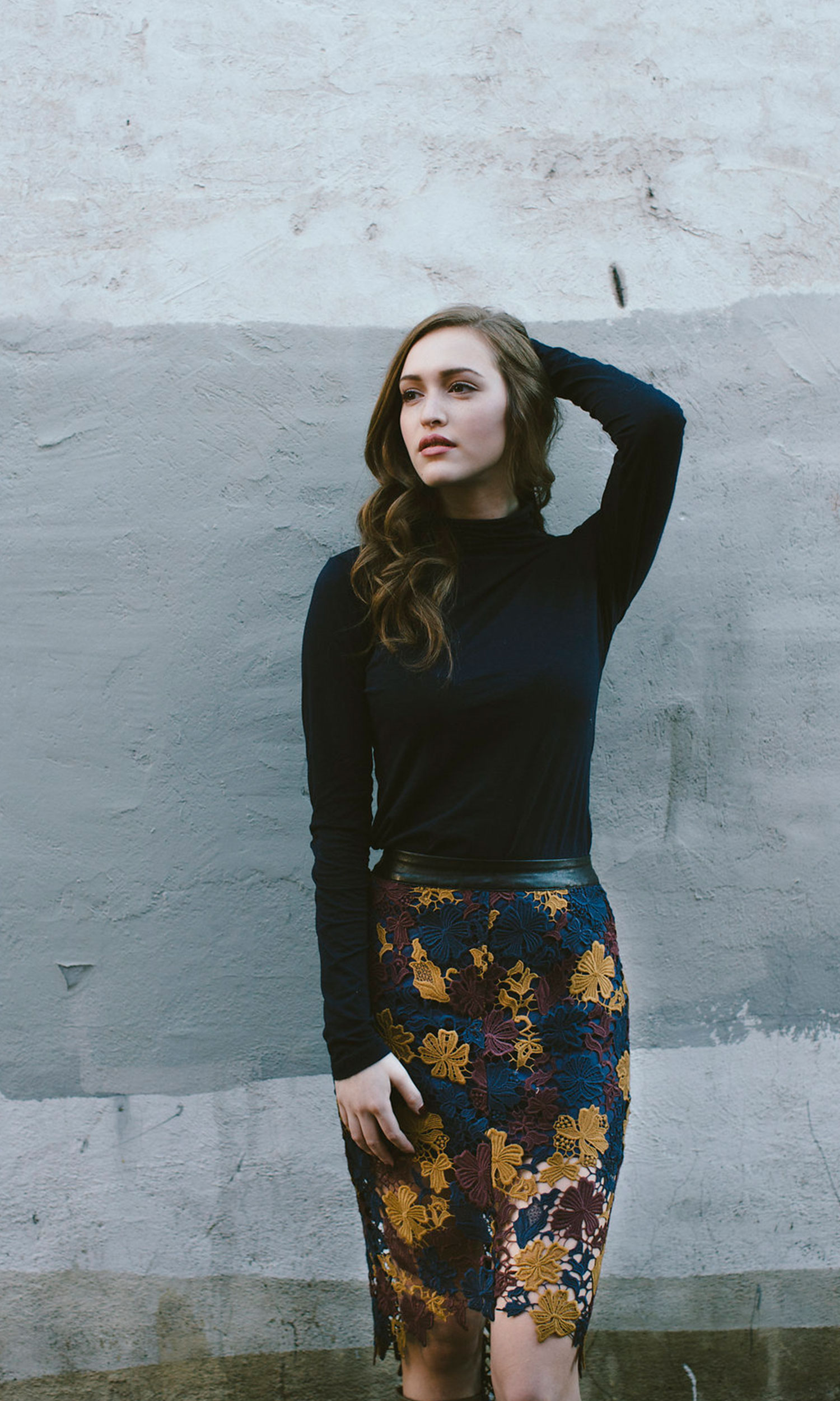 ASTR Betty Floral Lace Skirt - Picture 7 of 8