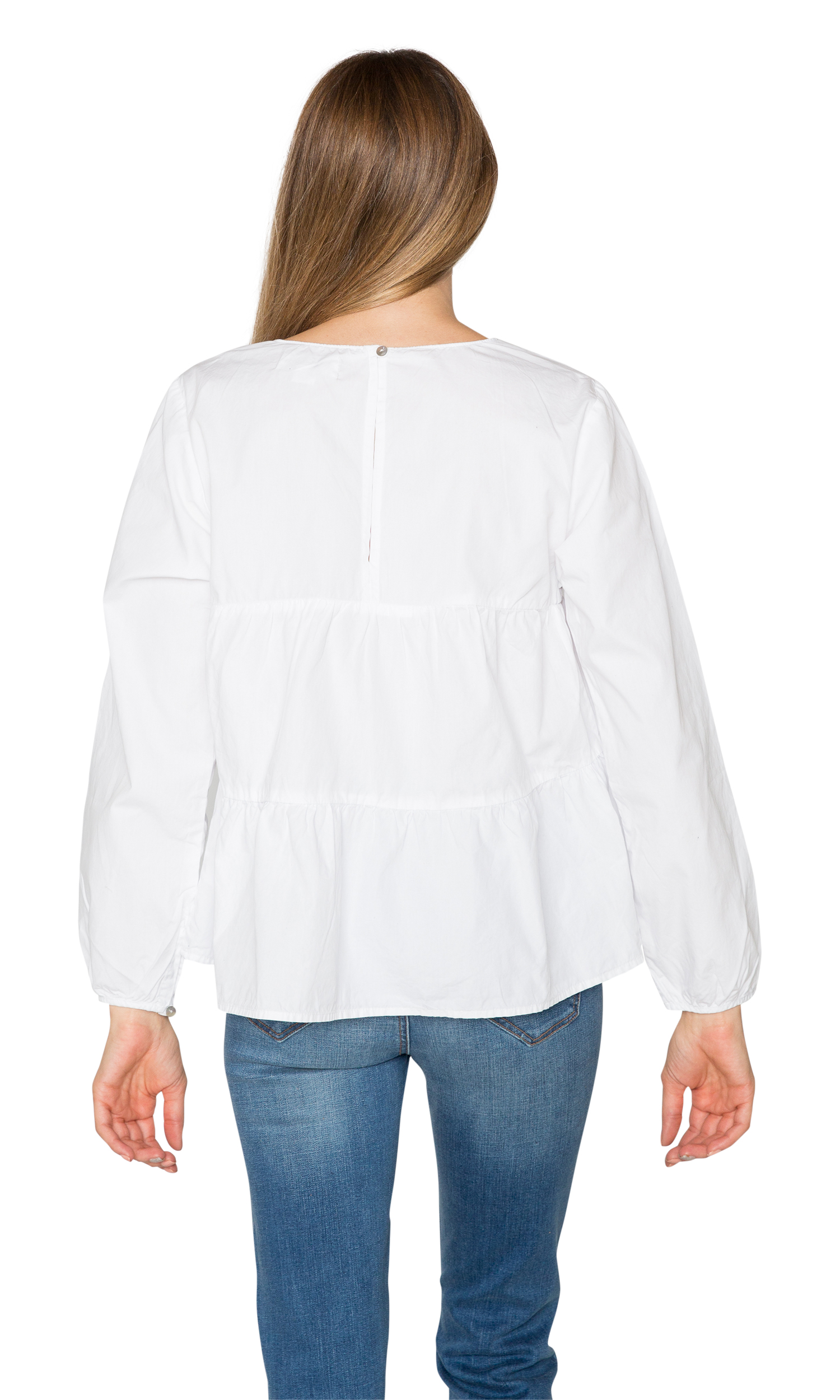 Velvet by Graham & Spencer Blaine Crispy Poplin Ruffle Top - Picture 5 of 9