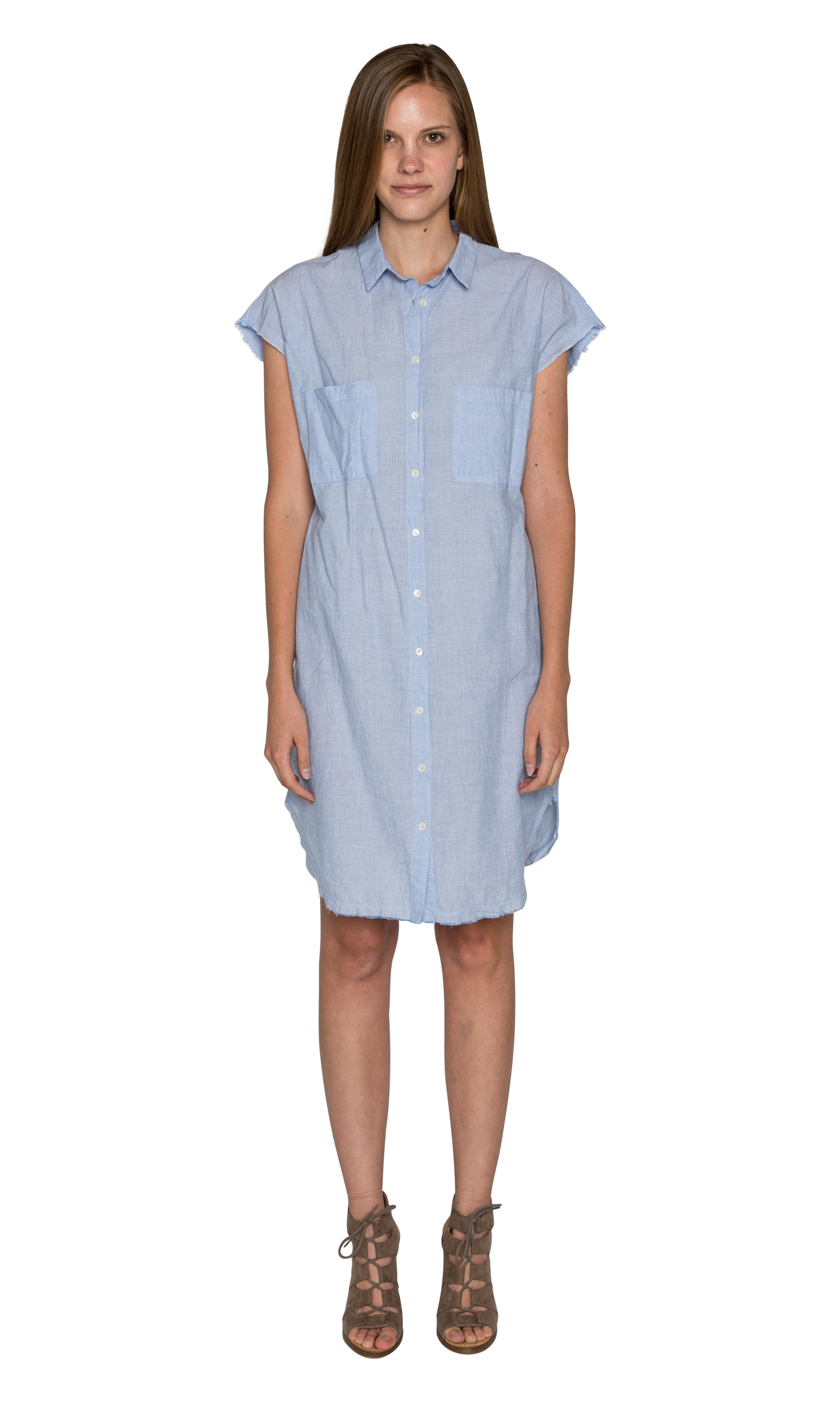 Velvet by Graham & Spencer Women's Cotton Poplin Shortsleeve Shirtdress Velvet by Graham & Spencer Women's Cotton Poplin Shortsleeve Shirtdress